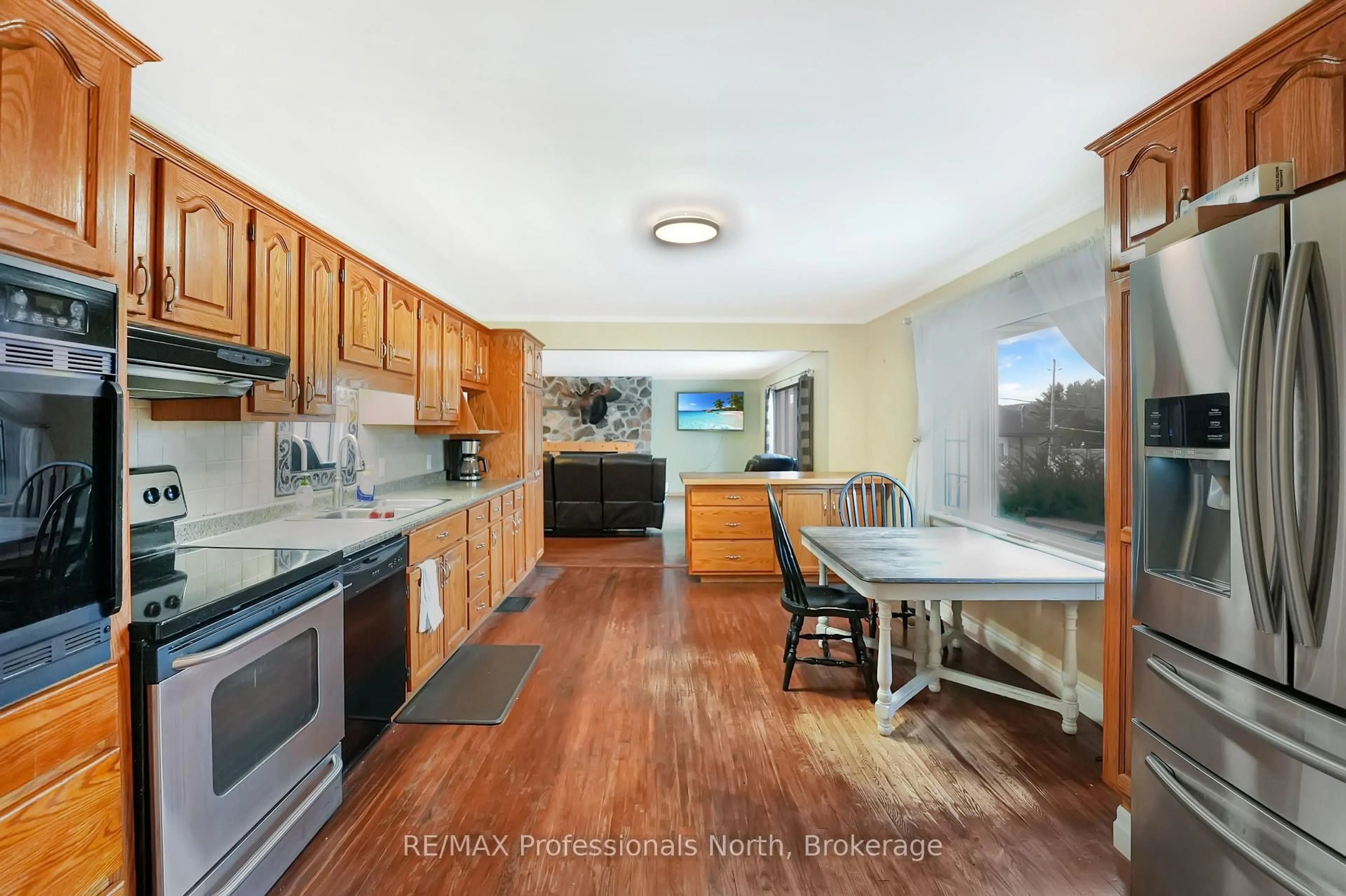 Open concept kitchen, ceramic/tile floor for 78 Maple St, Bancroft Ontario K0L 1C0