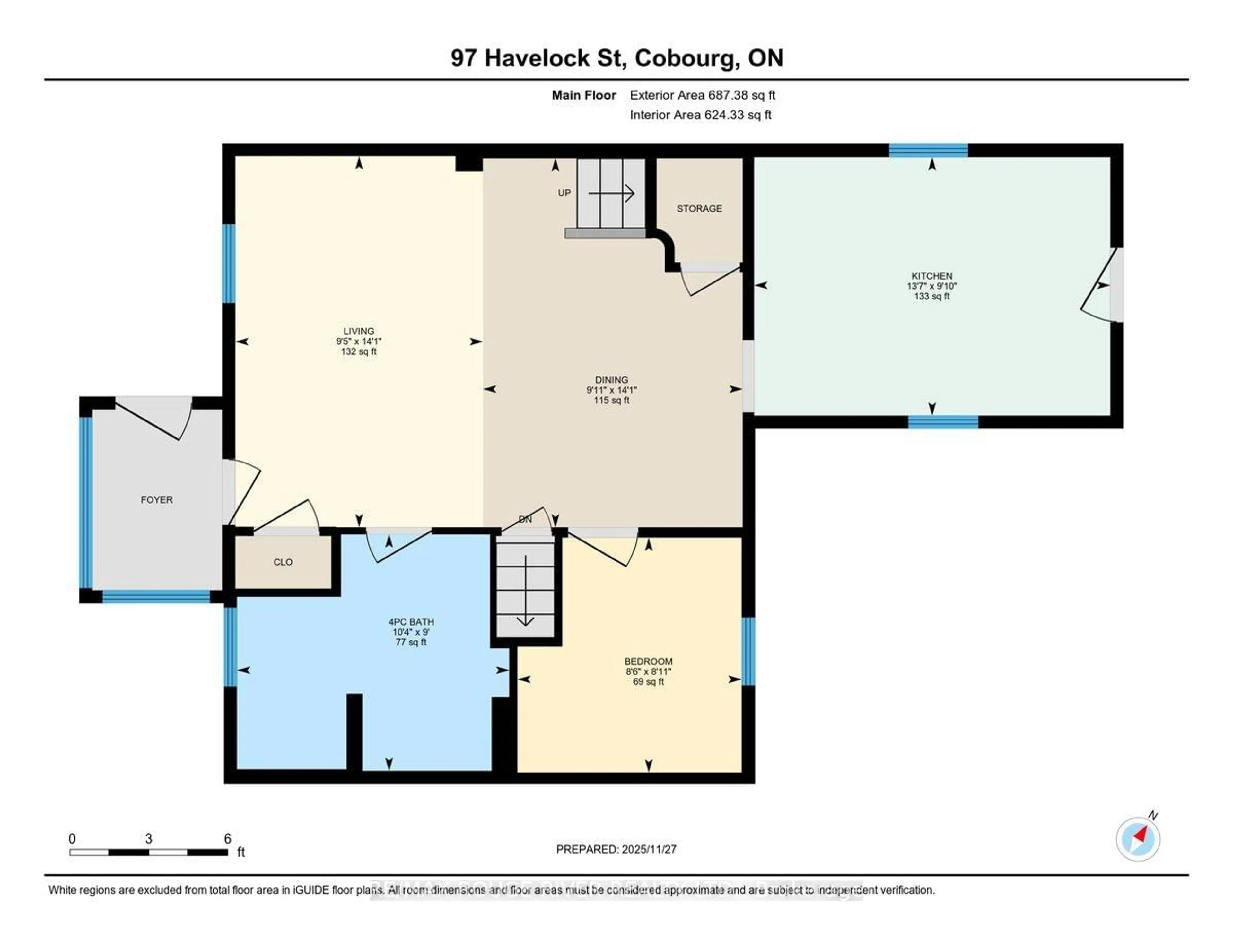 Floor plan for 97 Havelock St, Cobourg Ontario K9A 2J6