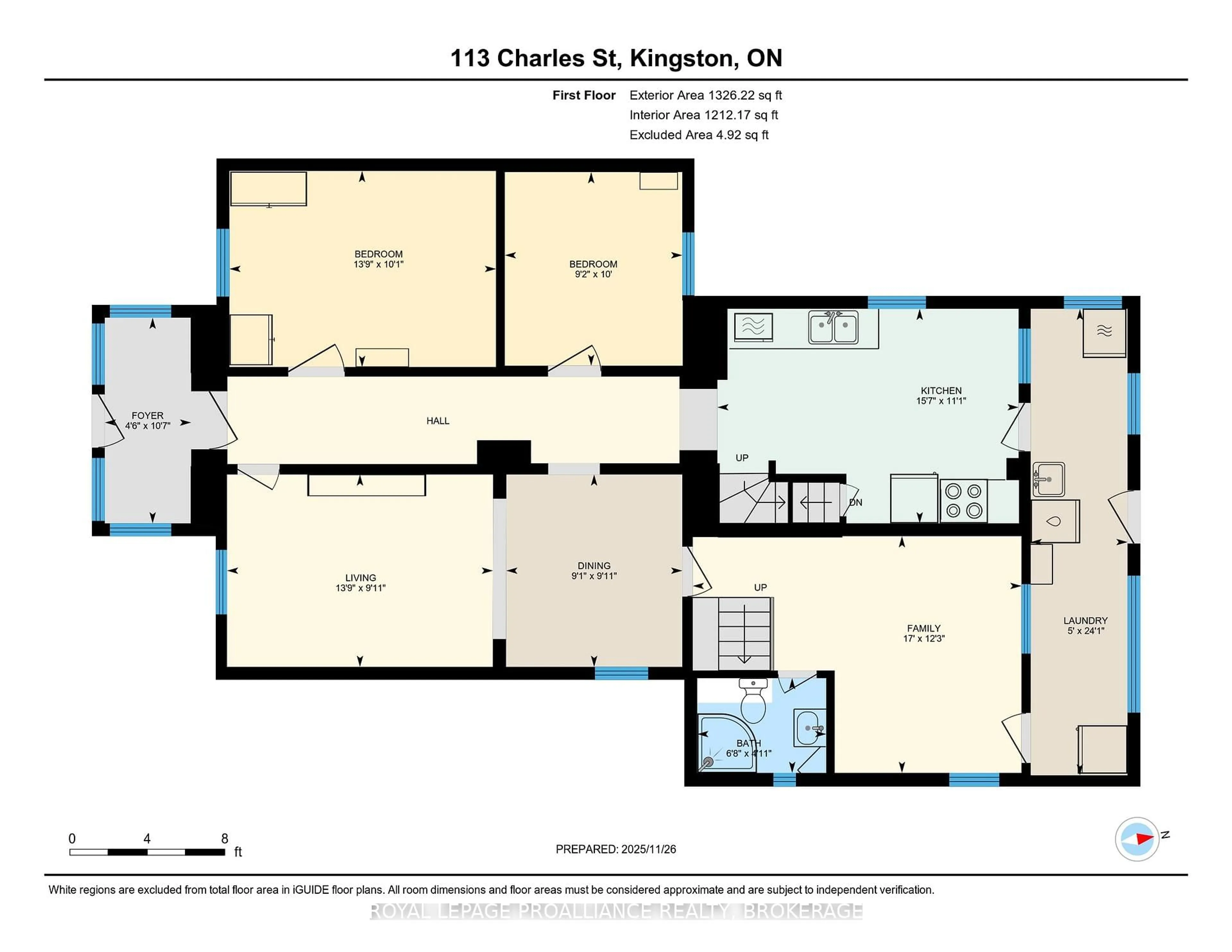 Floor plan for 113 Charles St, Kingston Ontario K7K 1V8