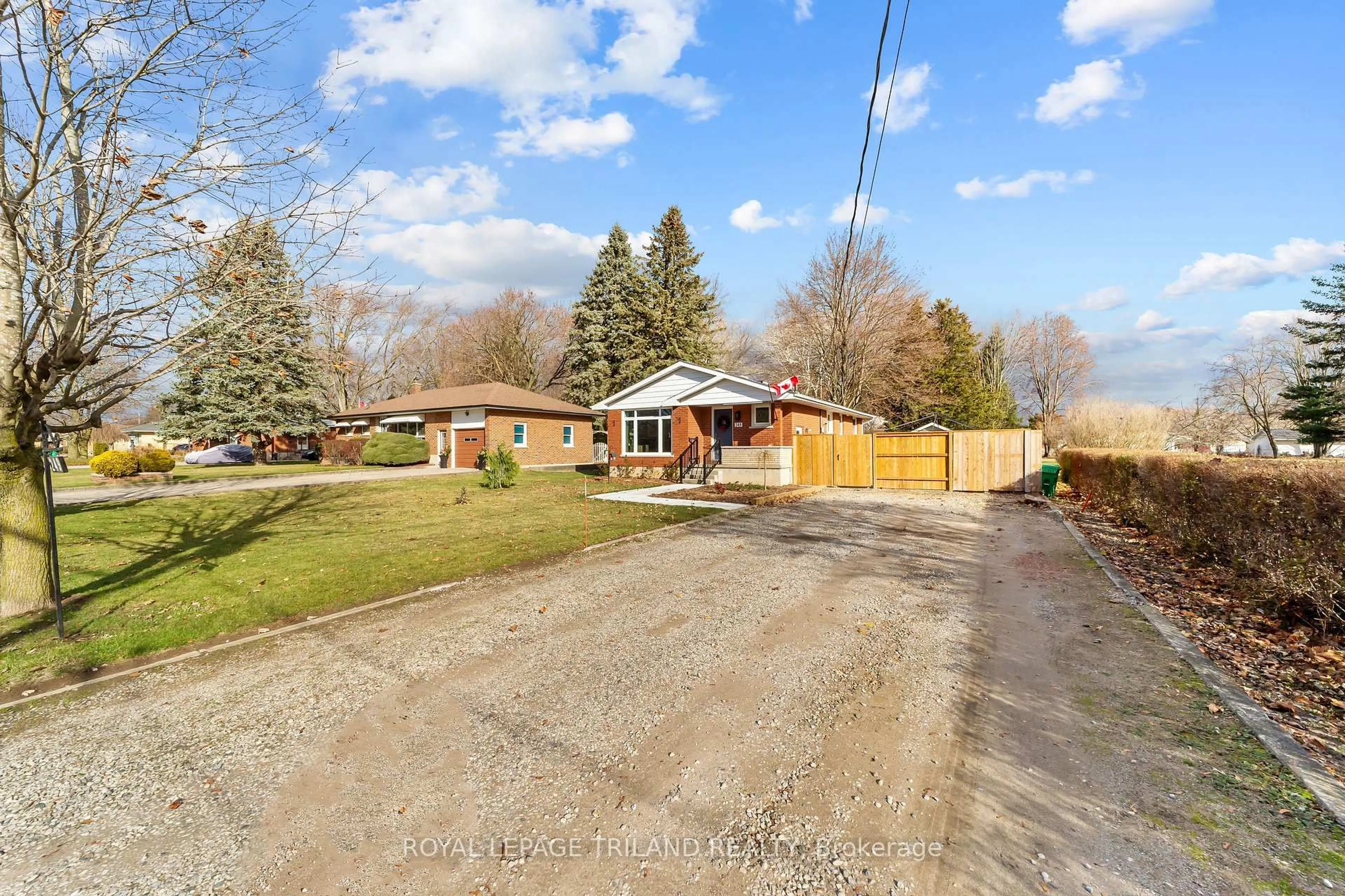 A pic from outside/outdoor area/front of a property/back of a property/a pic from drone, street for 249 Coad St, Southwest Middlesex Ontario N0L 1M0
