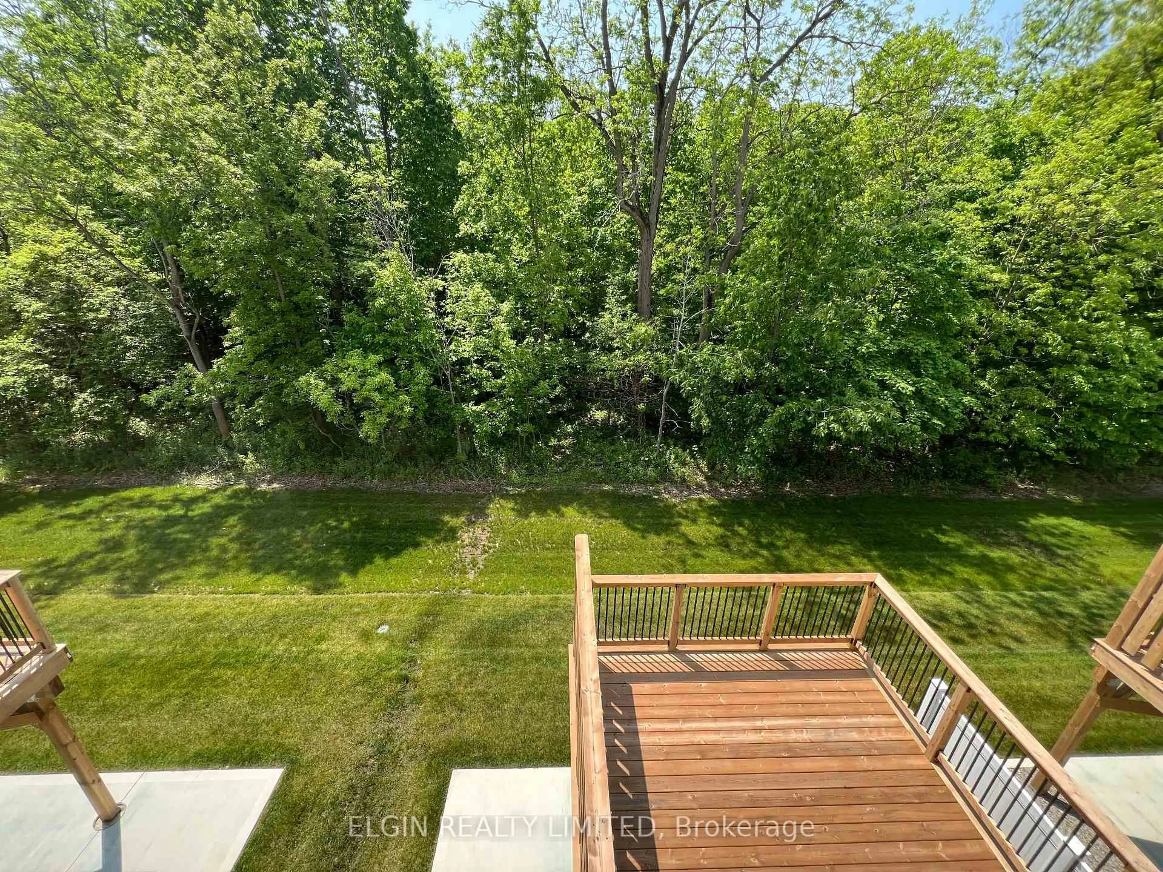 A pic from outside/outdoor area/front of a property/back of a property/a pic from drone, forest/trees view for 27-49 Royal Dornoch Dr, St. Thomas Ontario N5R 0P4