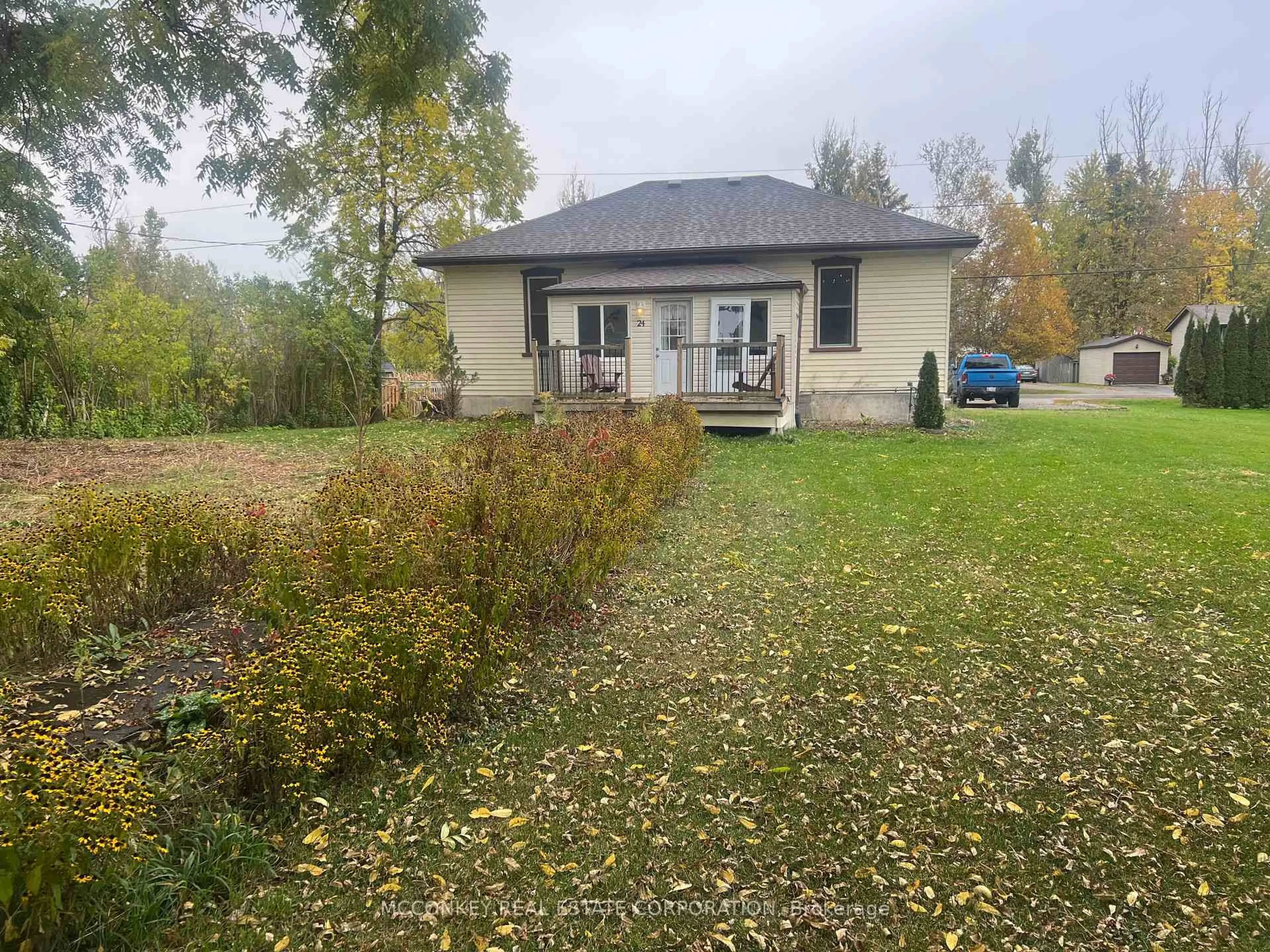 A pic from outside/outdoor area/front of a property/back of a property/a pic from drone, water/lake/river/ocean view for 24 KING St, Kawartha Lakes Ontario K0L 2W0