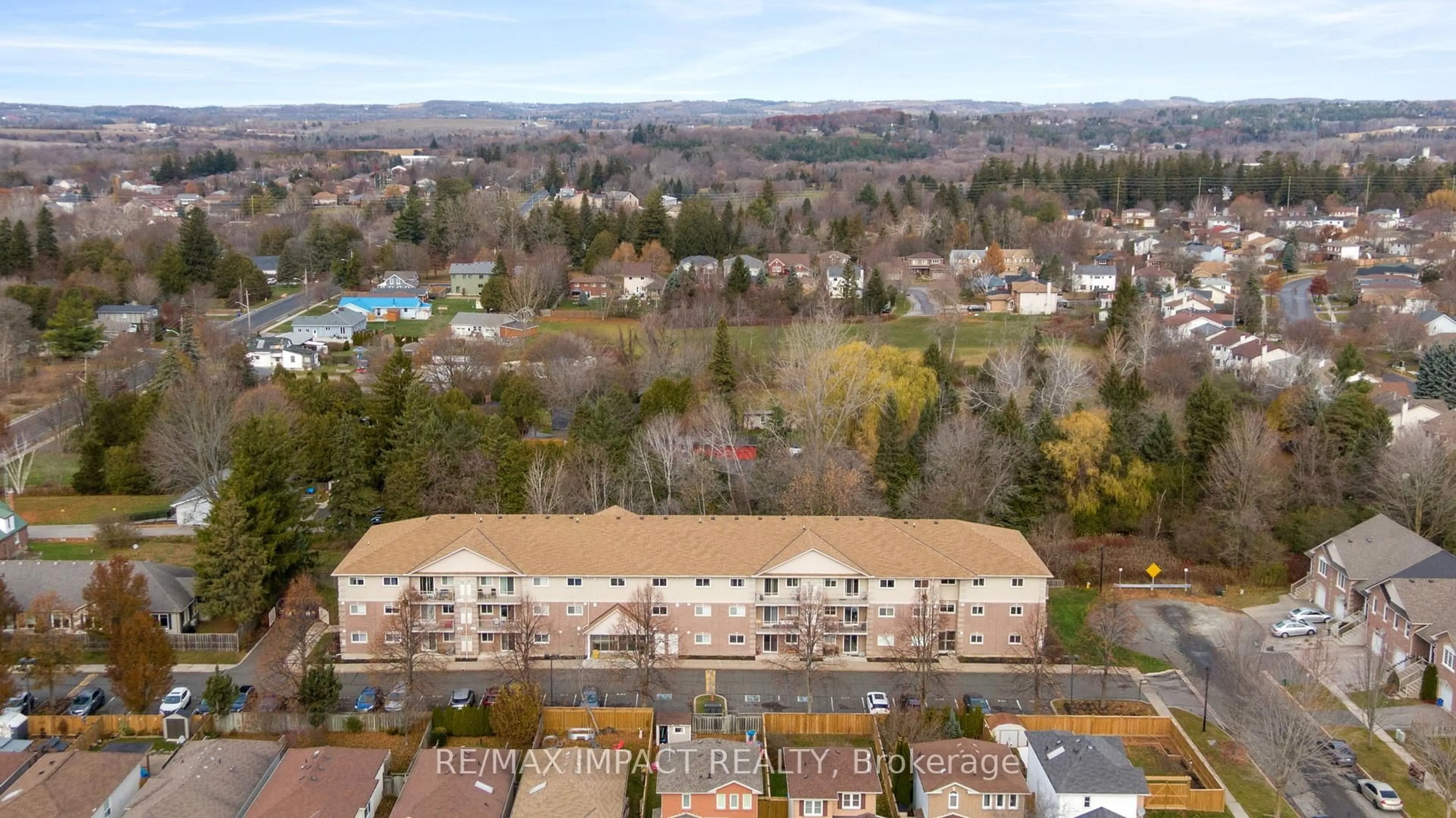 A pic from outside/outdoor area/front of a property/back of a property/a pic from drone, city buildings view from balcony for 841 Battell St #309, Cobourg Ontario K9A 0B9