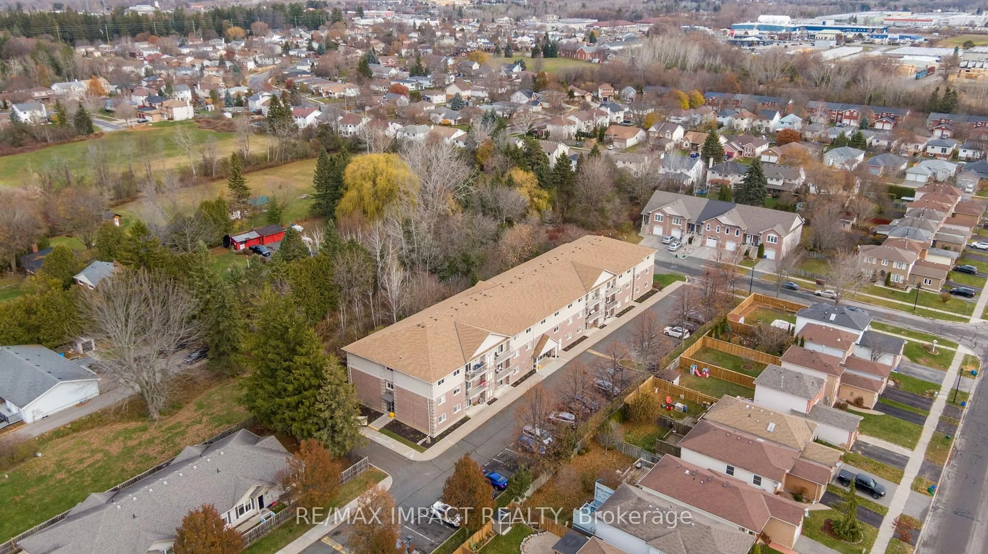 A pic from outside/outdoor area/front of a property/back of a property/a pic from drone, city buildings view from balcony for 841 Battell St #309, Cobourg Ontario K9A 0B9