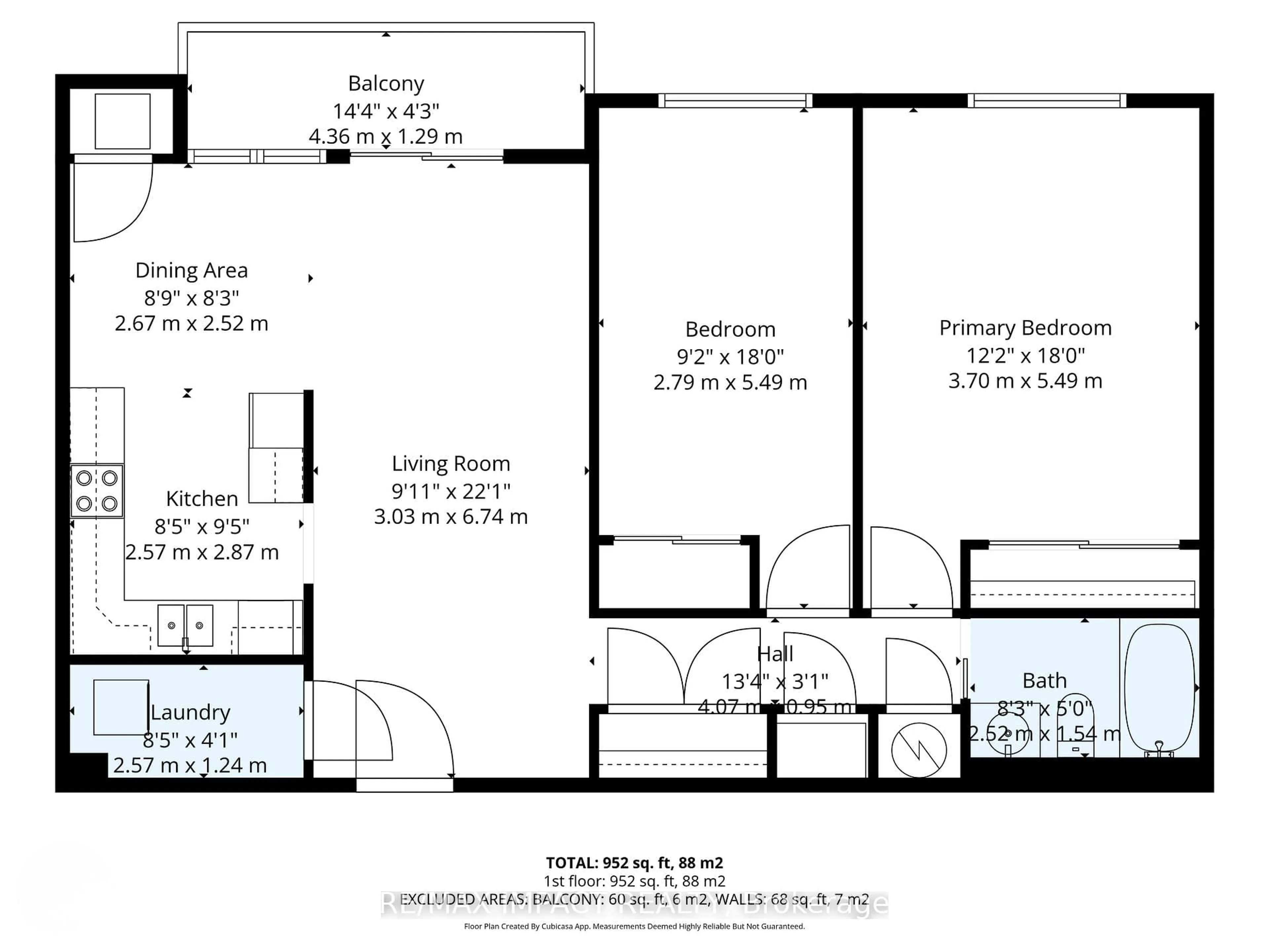 Floor plan for 841 Battell St #309, Cobourg Ontario K9A 0B9