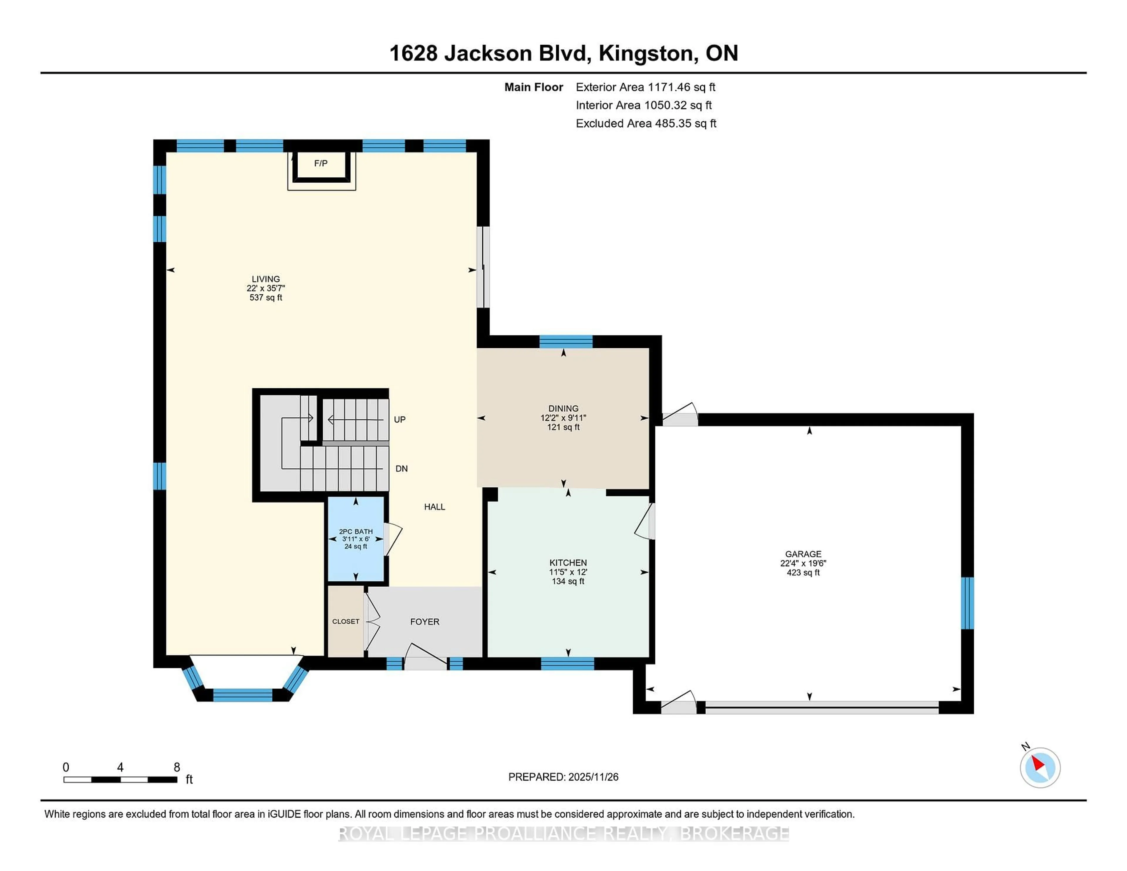 Floor plan for 1682 Jackson Blvd, Kingston Ontario K7L 4V1