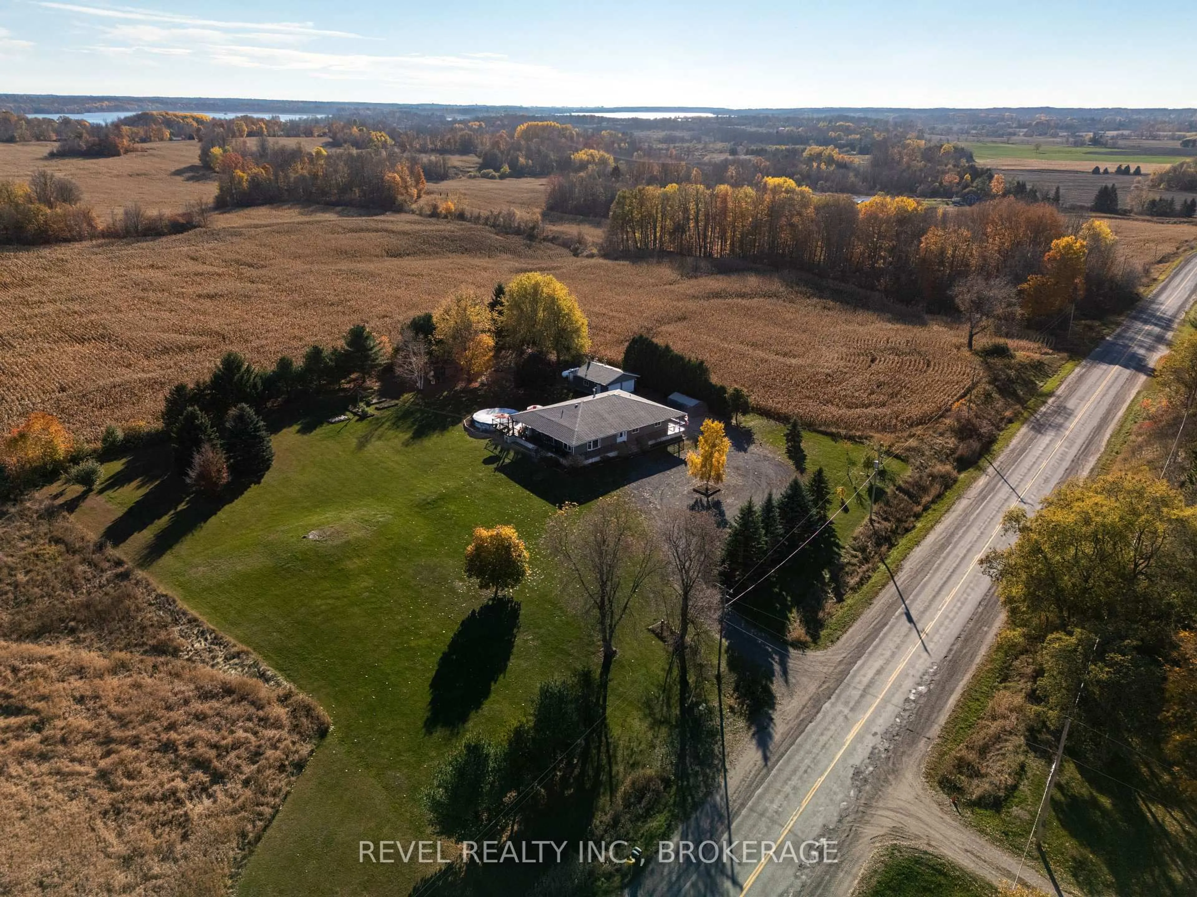 A pic from outside/outdoor area/front of a property/back of a property/a pic from drone, unknown for 2089 Sunbury Rd, Inverary Ontario K0H 1X0
