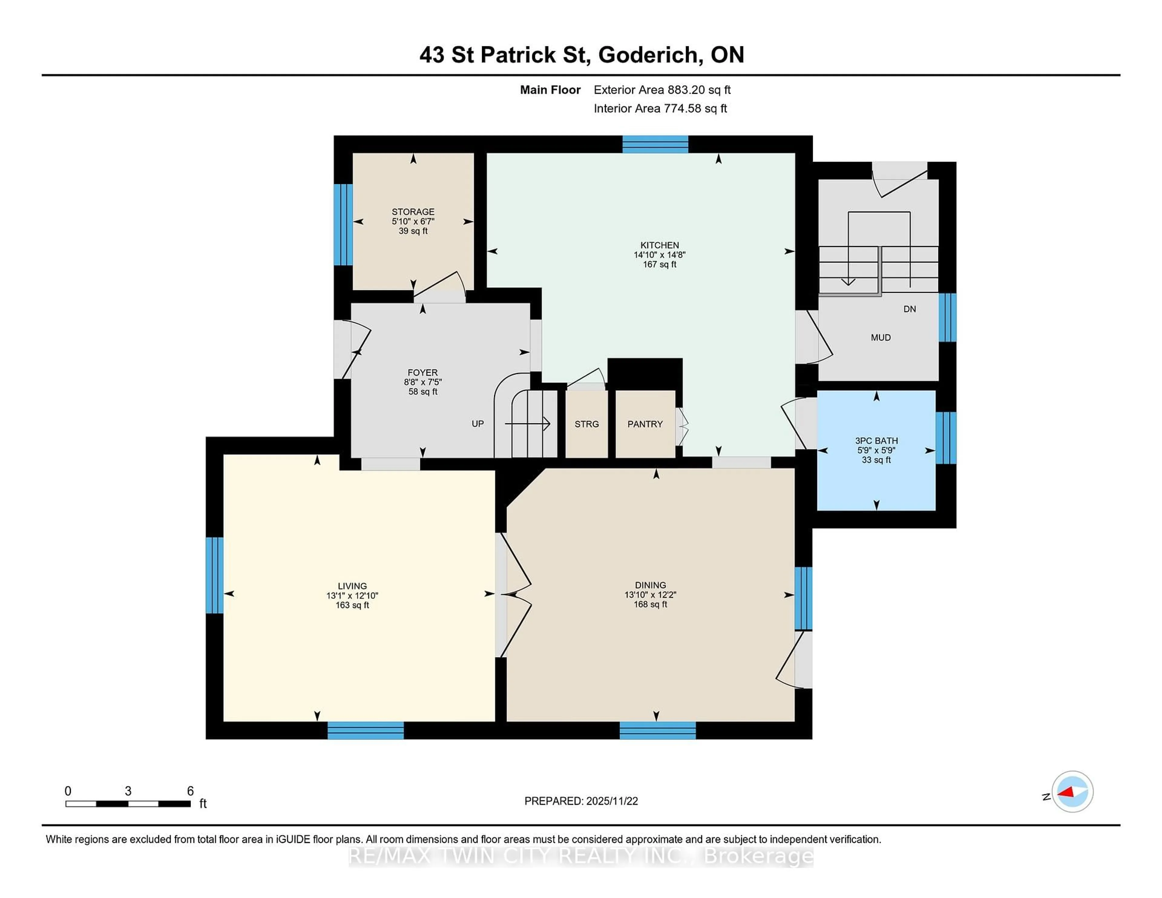 Floor plan for 43 St Patrick St, Goderich Ontario N7A 2L3