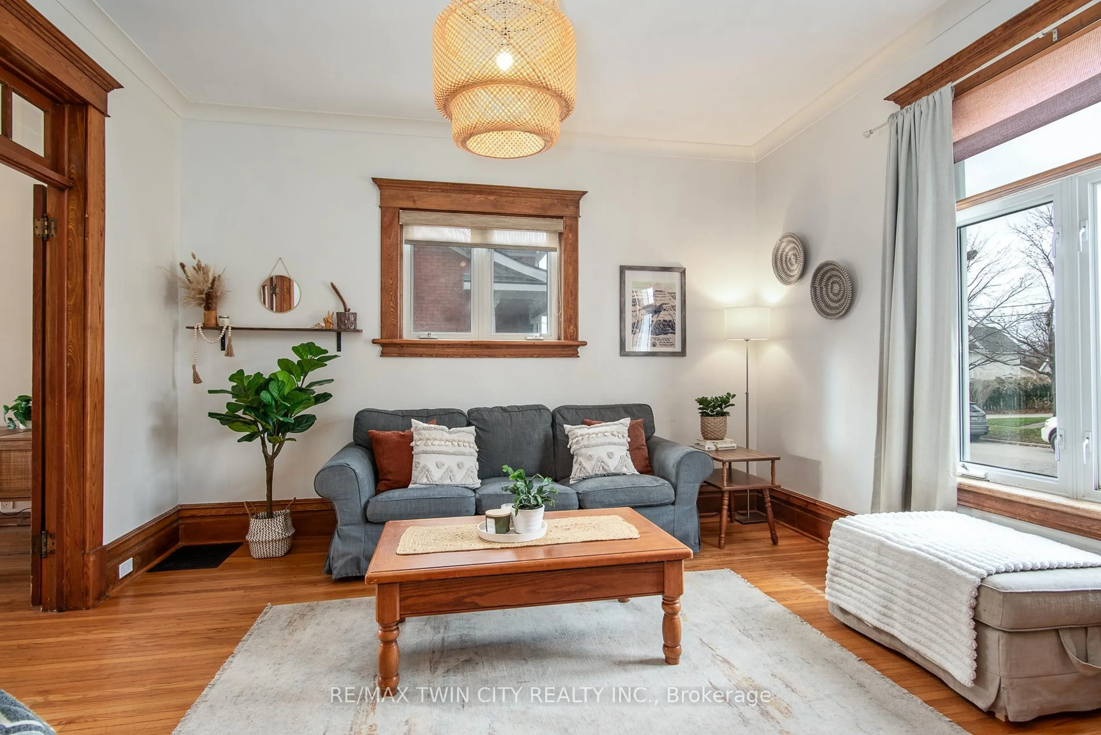 Living room with furniture, wood/laminate floor for 43 St Patrick St, Goderich Ontario N7A 2L3