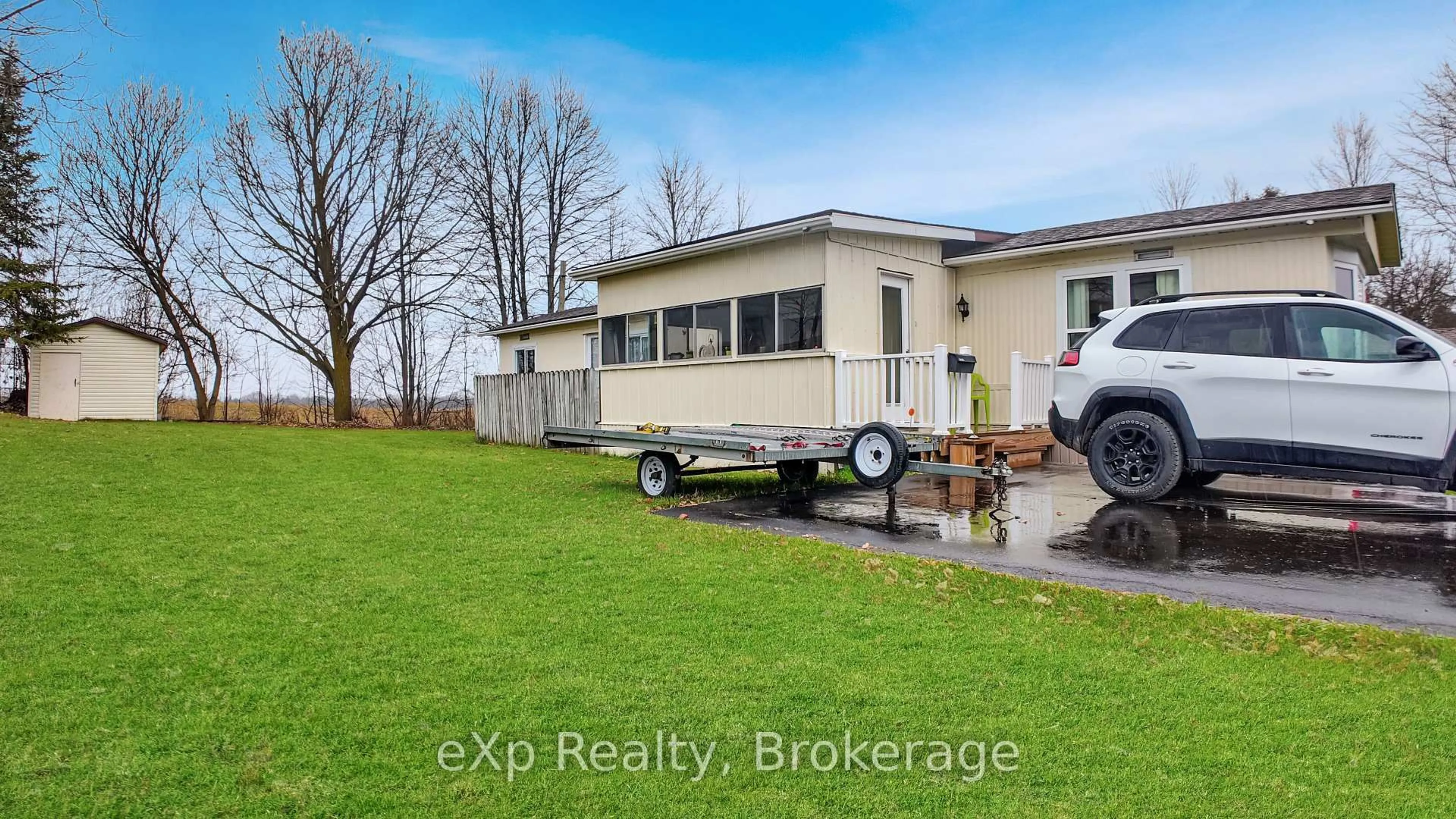 A pic from outside/outdoor area/front of a property/back of a property/a pic from drone, water/lake/river/ocean view for 6 Swallow St, Brockton Ontario N0G 2V0