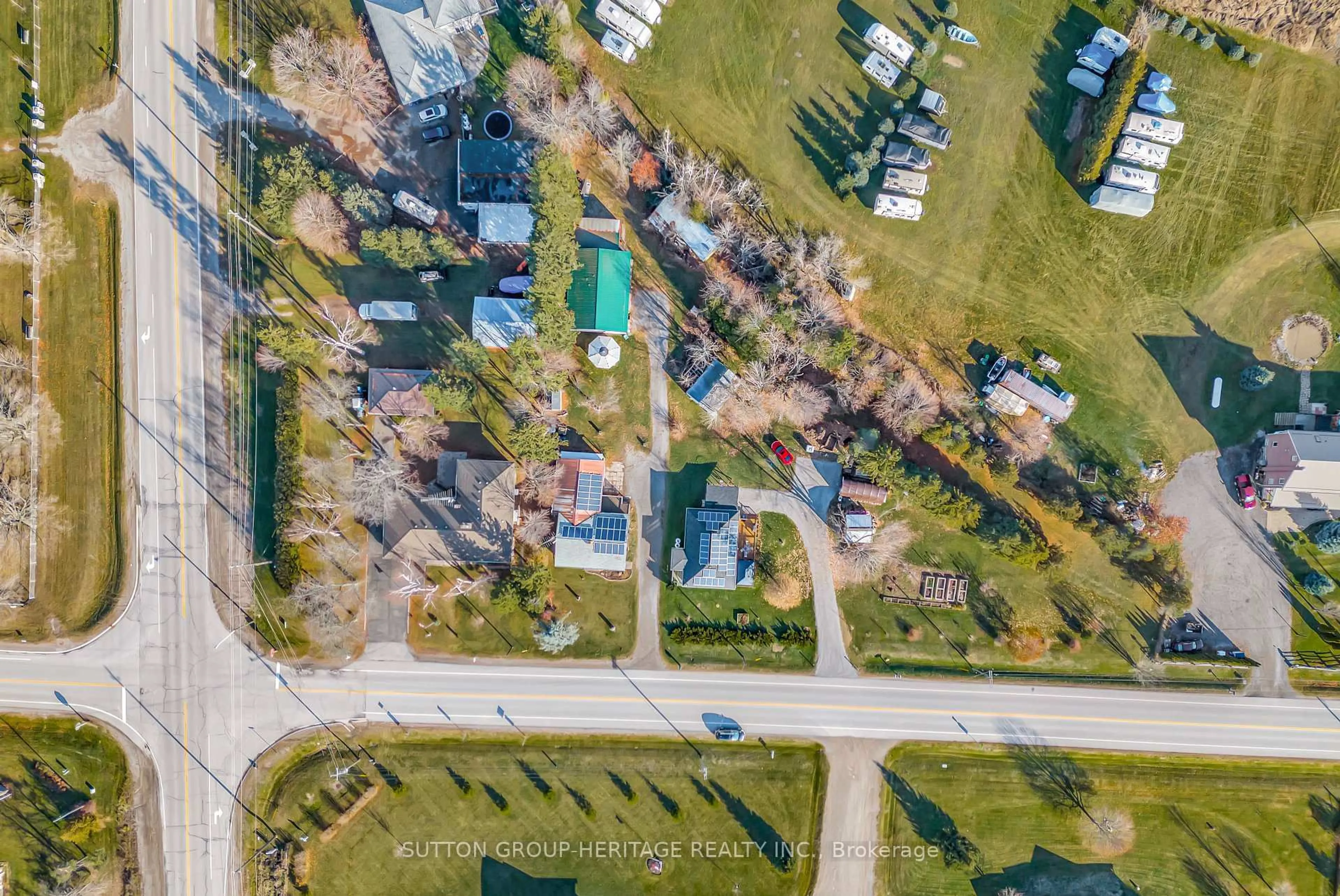 A pic from outside/outdoor area/front of a property/back of a property/a pic from drone, street for 2020 Sturgeon Rd, Kawartha Lakes Ontario K0M 1L0