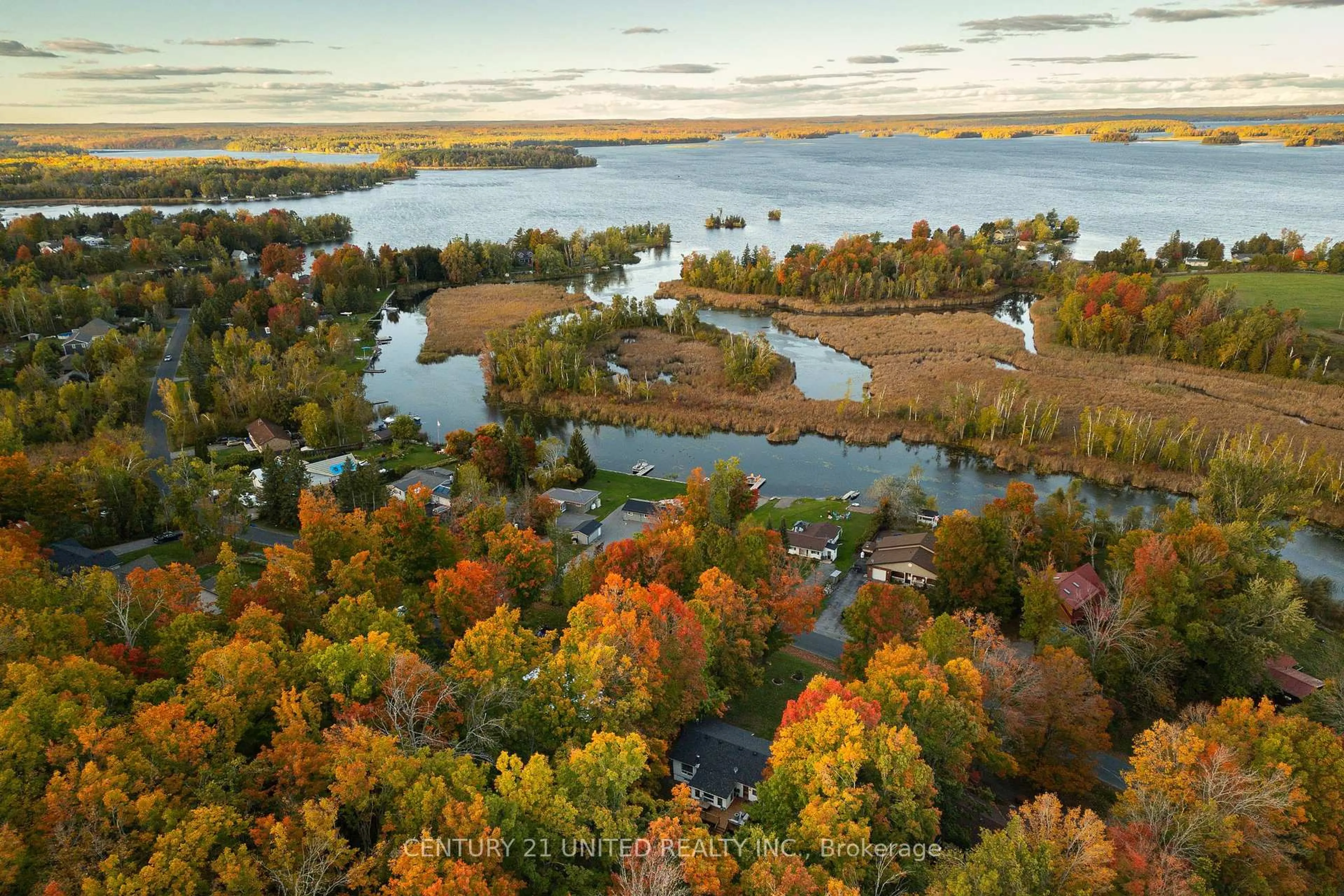 A pic from outside/outdoor area/front of a property/back of a property/a pic from drone, water/lake/river/ocean view for 1274 Young's Cove Rd, Selwyn Ontario K0L 1T0