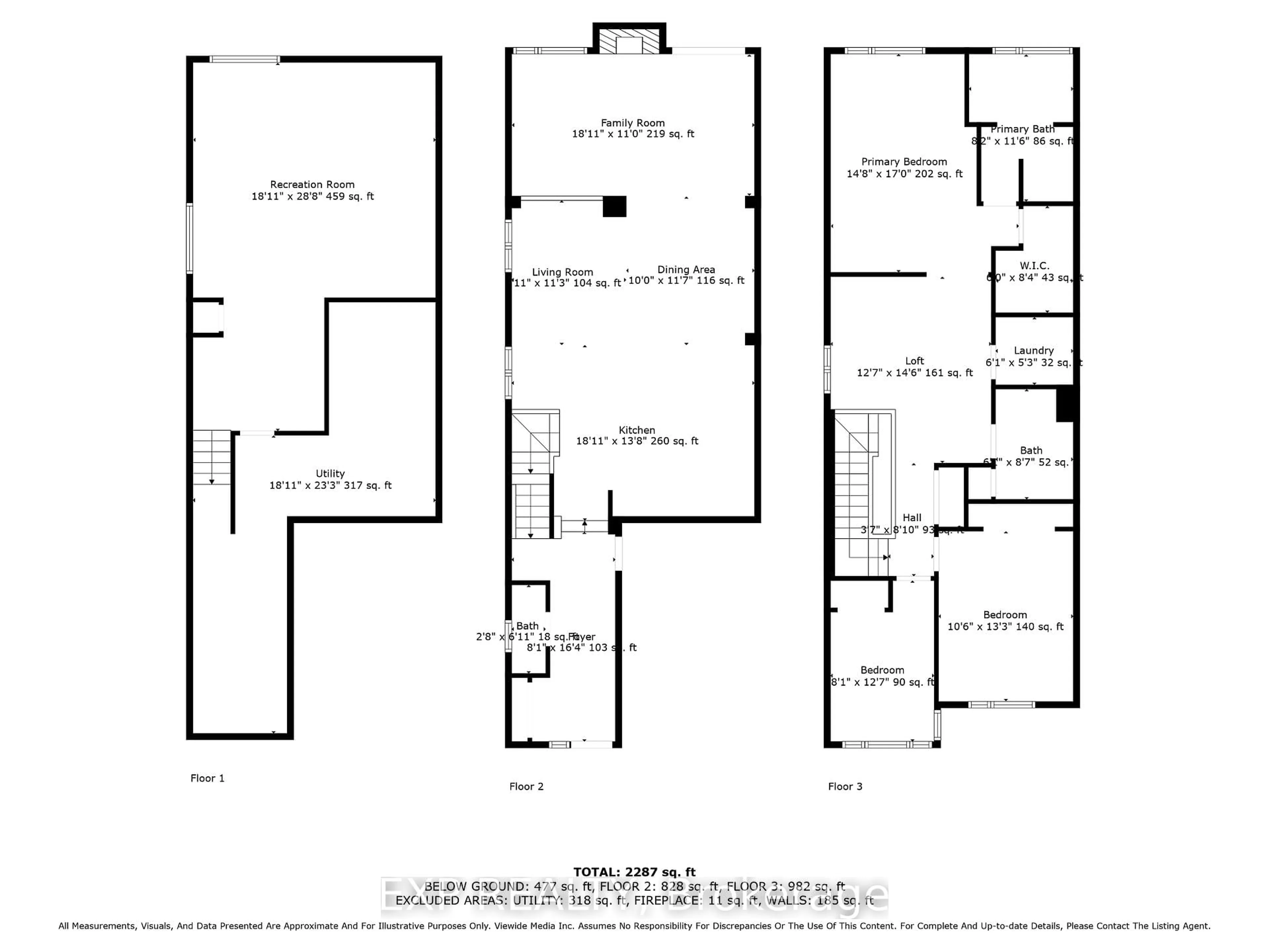 Floor plan for 1010 Eider St, Ottawa Ontario K4M 0P5