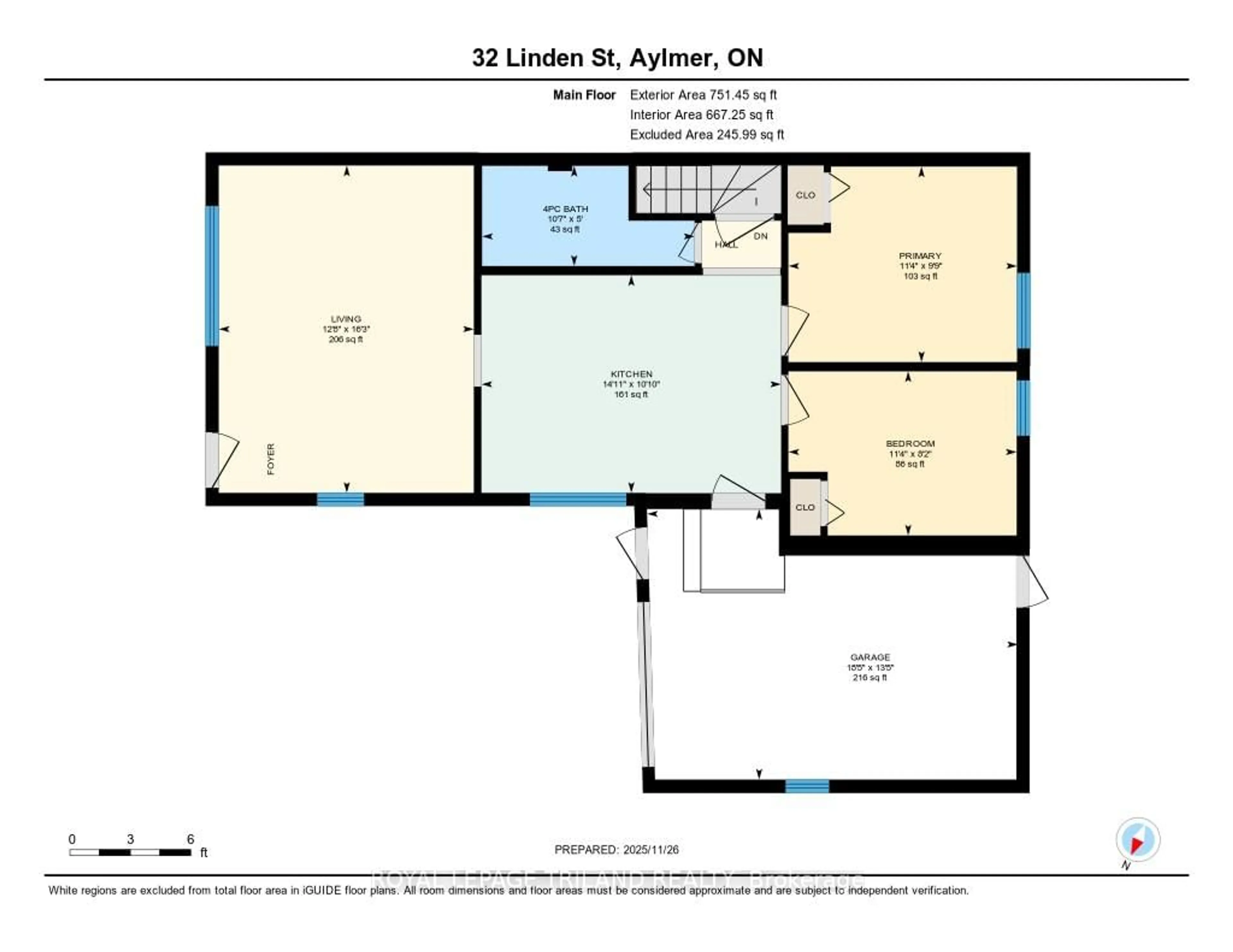 Floor plan for 32 Linden St, Aylmer Ontario K5H 1Y8