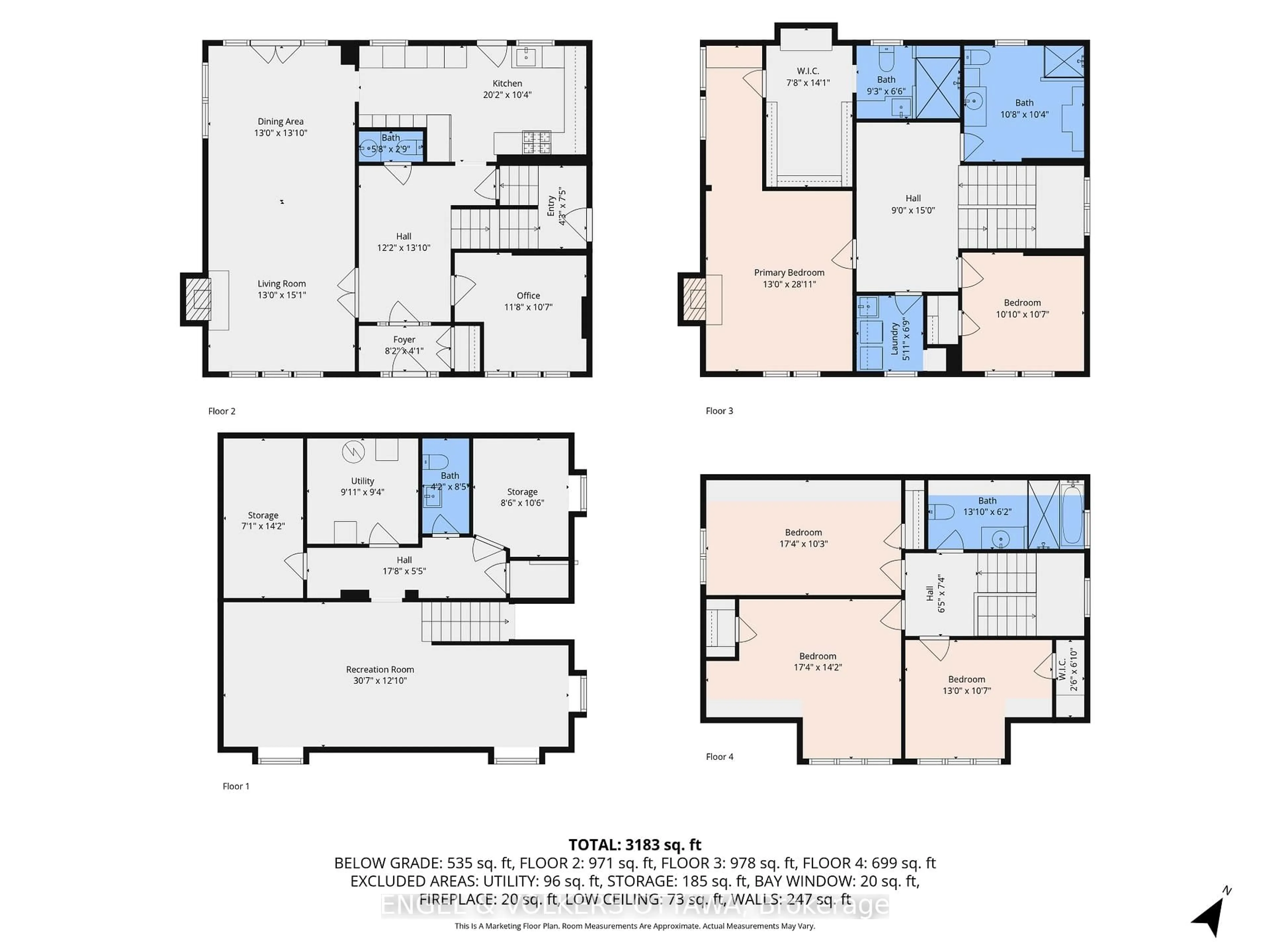 Floor plan for 297 CLEMOW Ave, Ottawa Ontario K1S 2B7