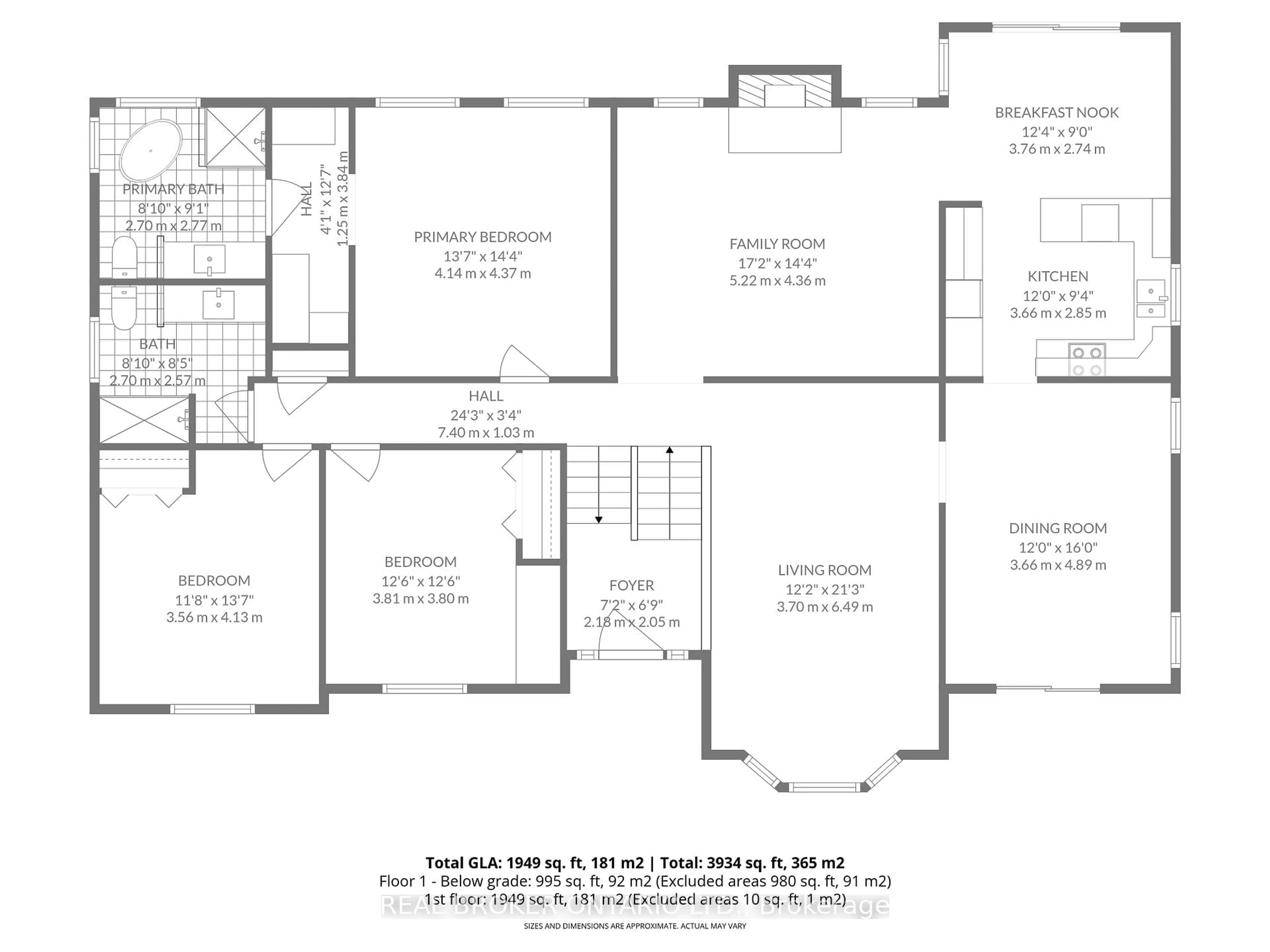 Floor plan for 74 Gordon St, Cambridge Ontario N1S 4K8