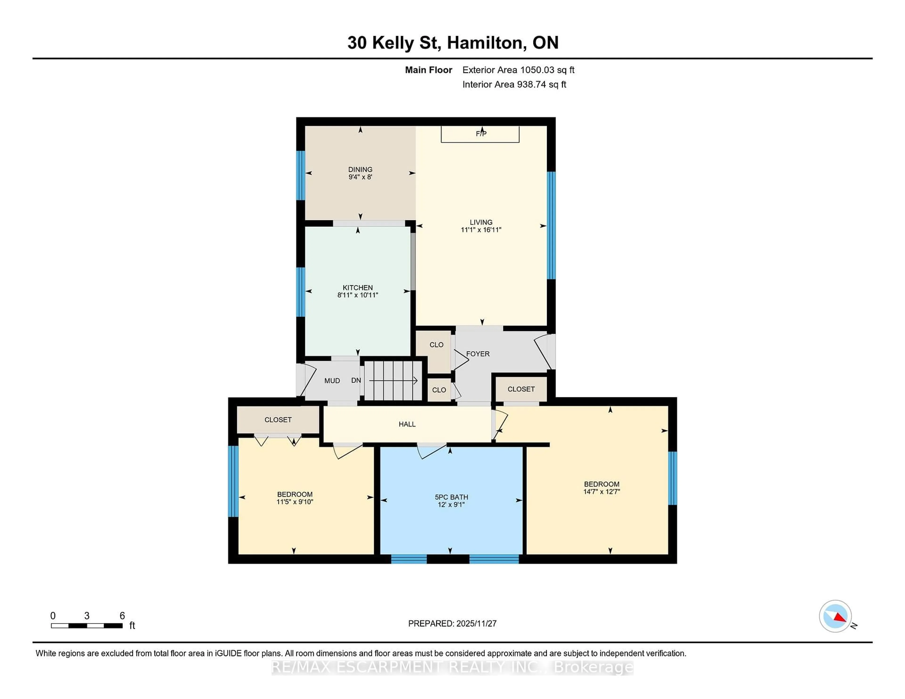 Floor plan for 30 Kelly St, Hamilton Ontario L0R 2H0
