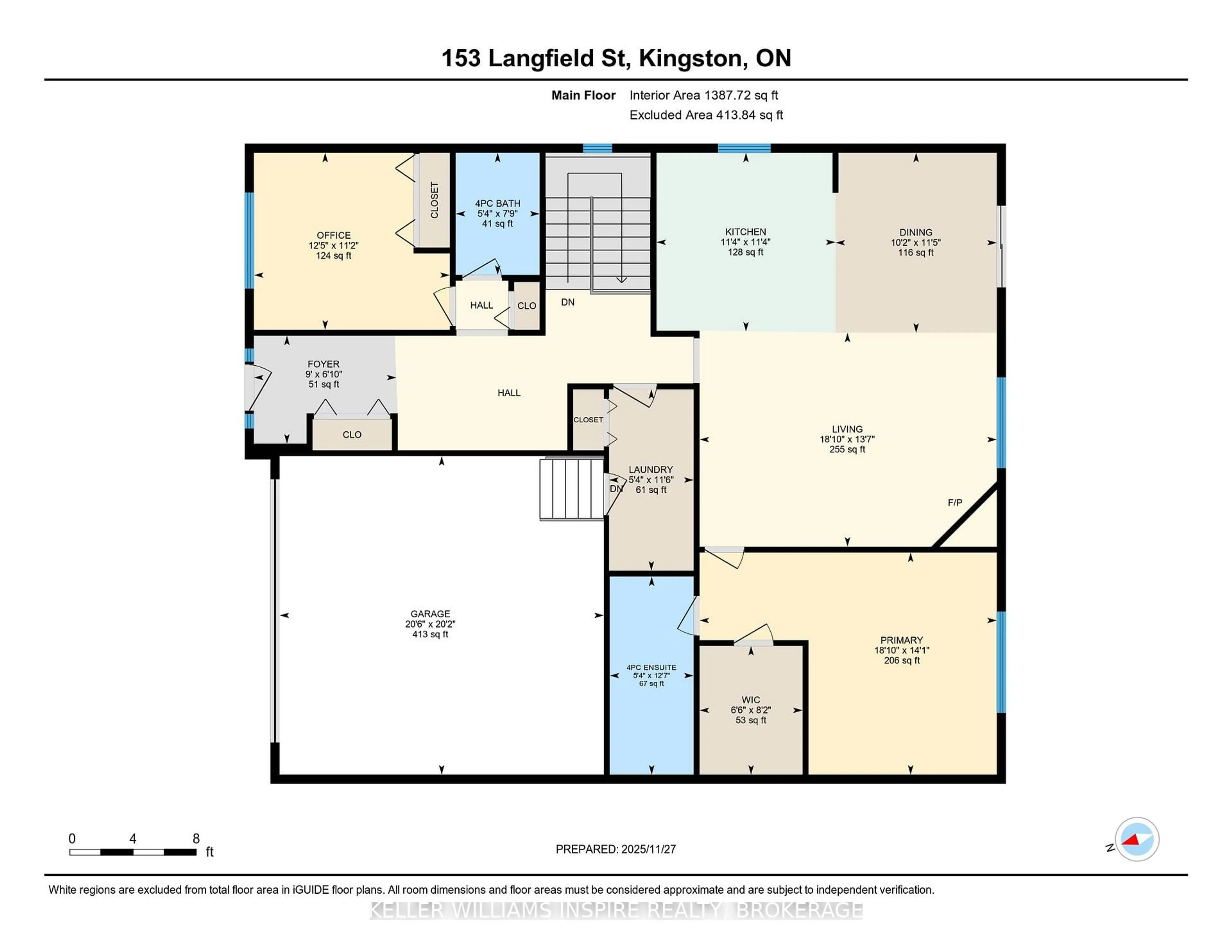 Floor plan for 153 Langfield St, Kingston Ontario K7P 3J2