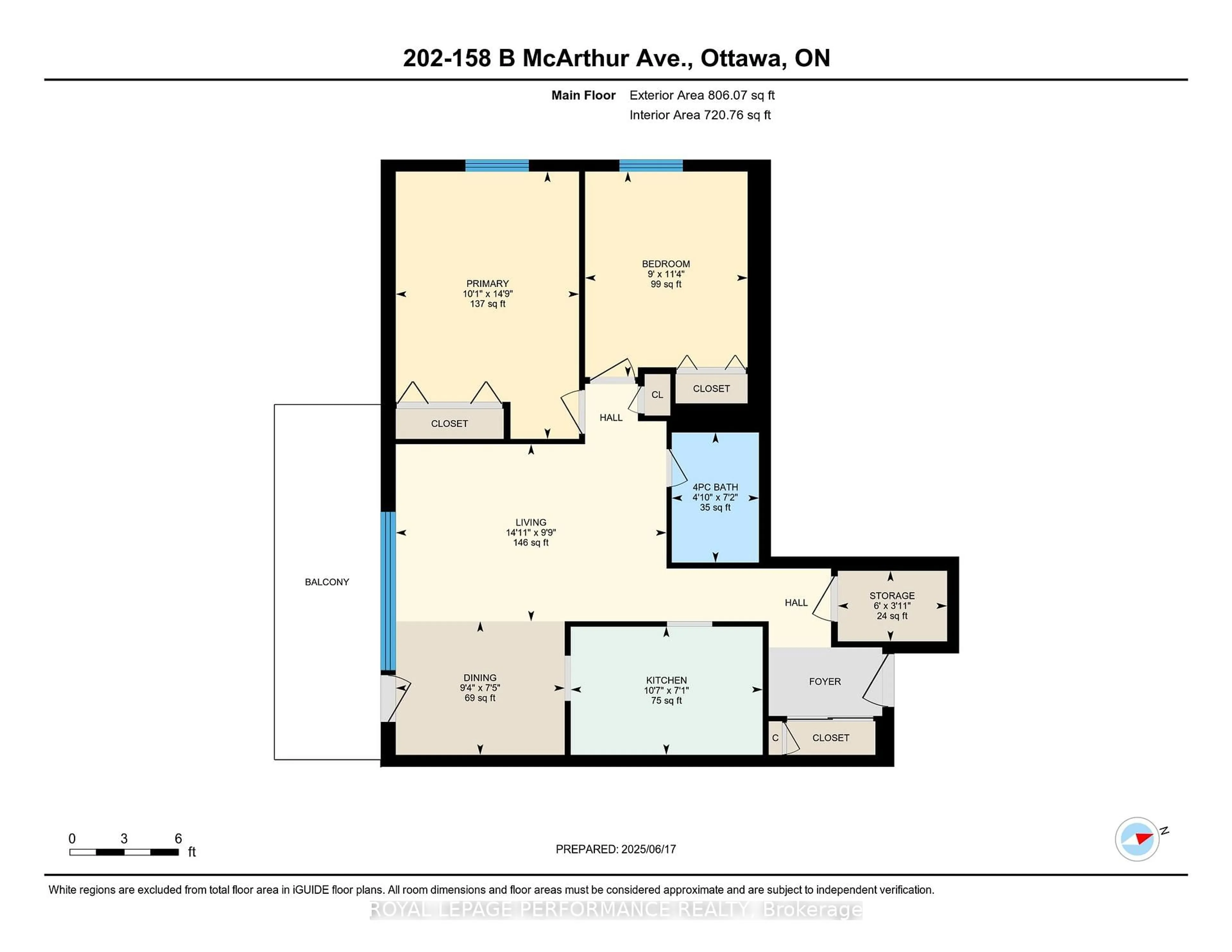 Floor plan for 158 B McArthur Ave #202, Ottawa Ontario K1L 8C9