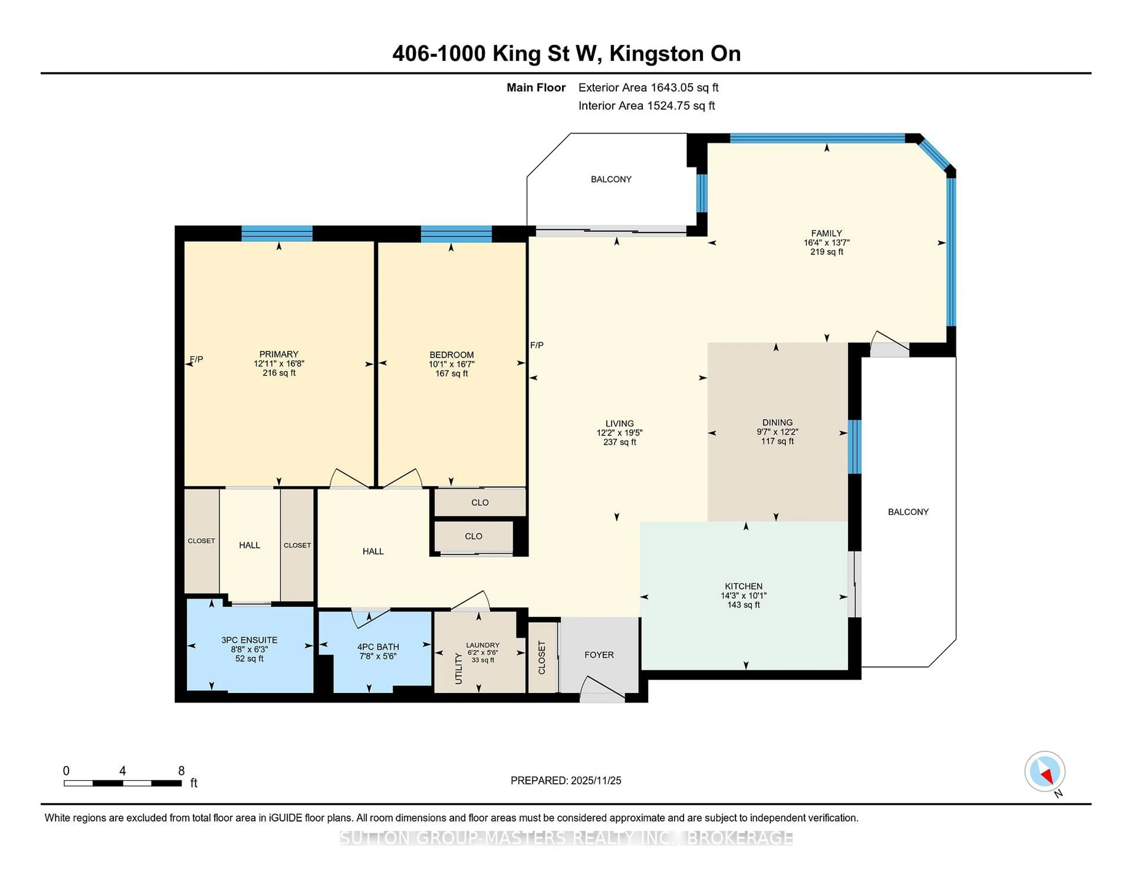 Floor plan for 1000 King St #406, Kingston Ontario K7M 8H3