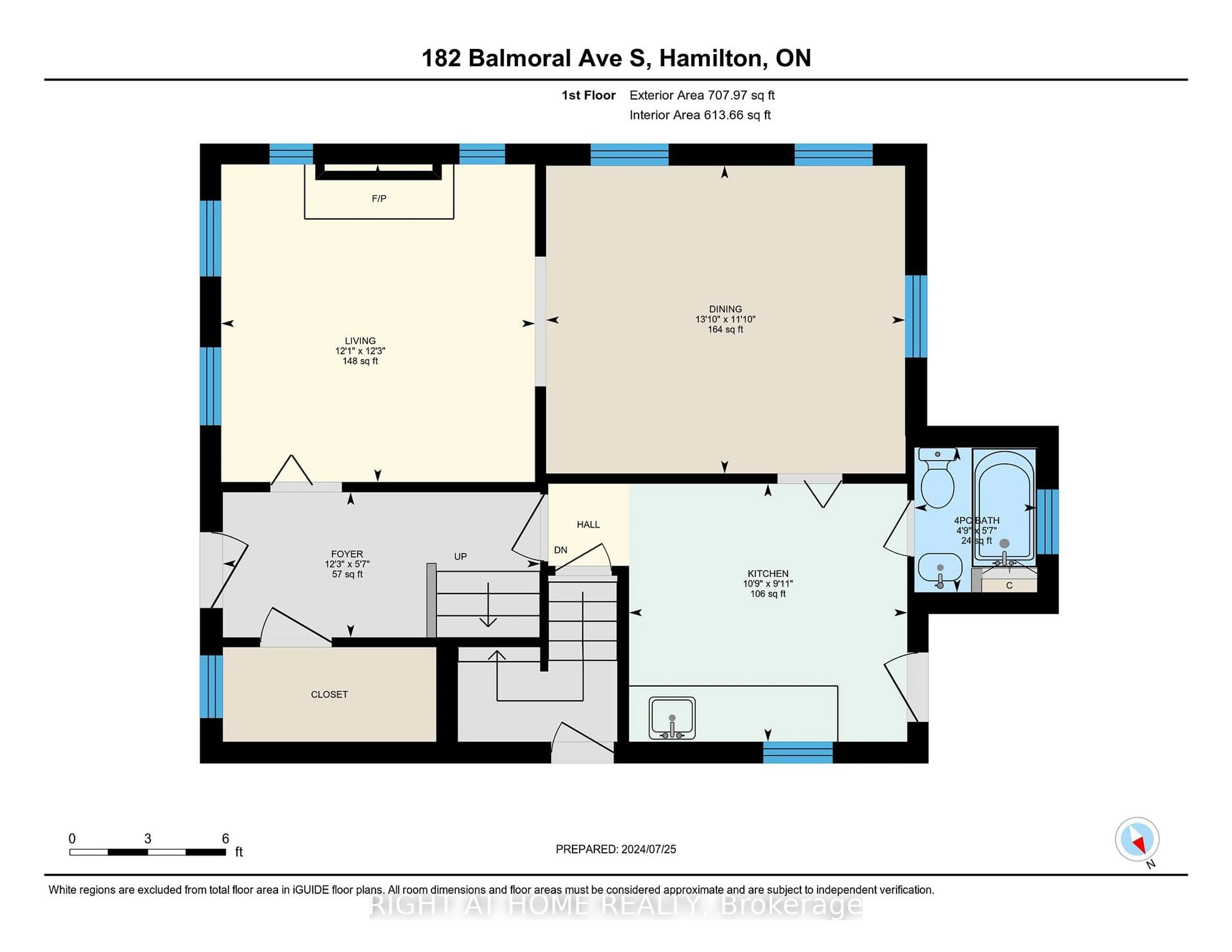 Floor plan for 182 Balmoral Ave, Hamilton Ontario L8M 3K3
