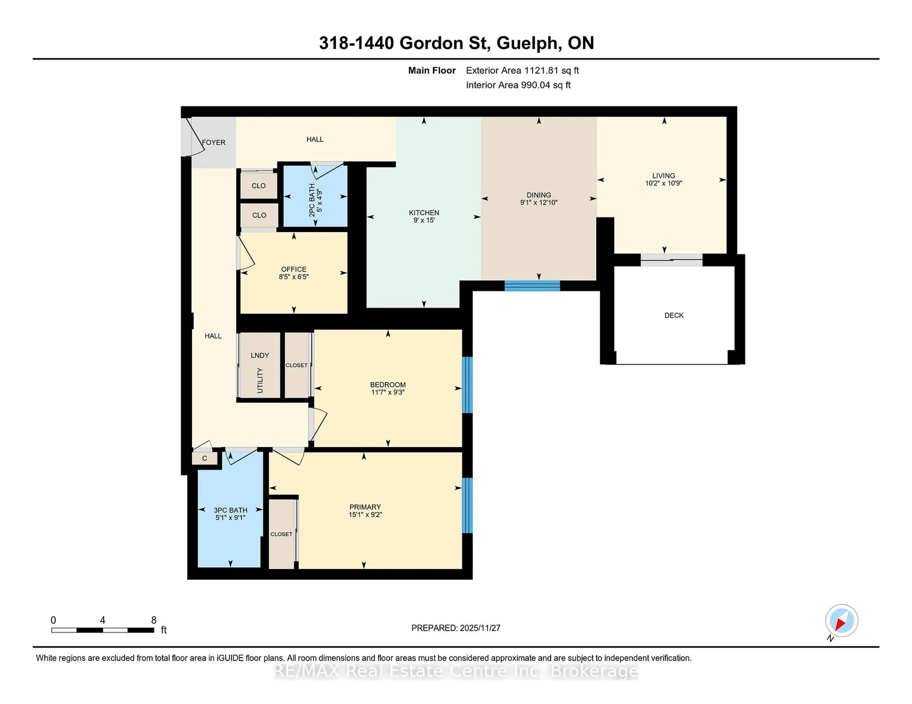 Floor plan for 1440 Gordon St #318, Guelph Ontario N1L 1C8