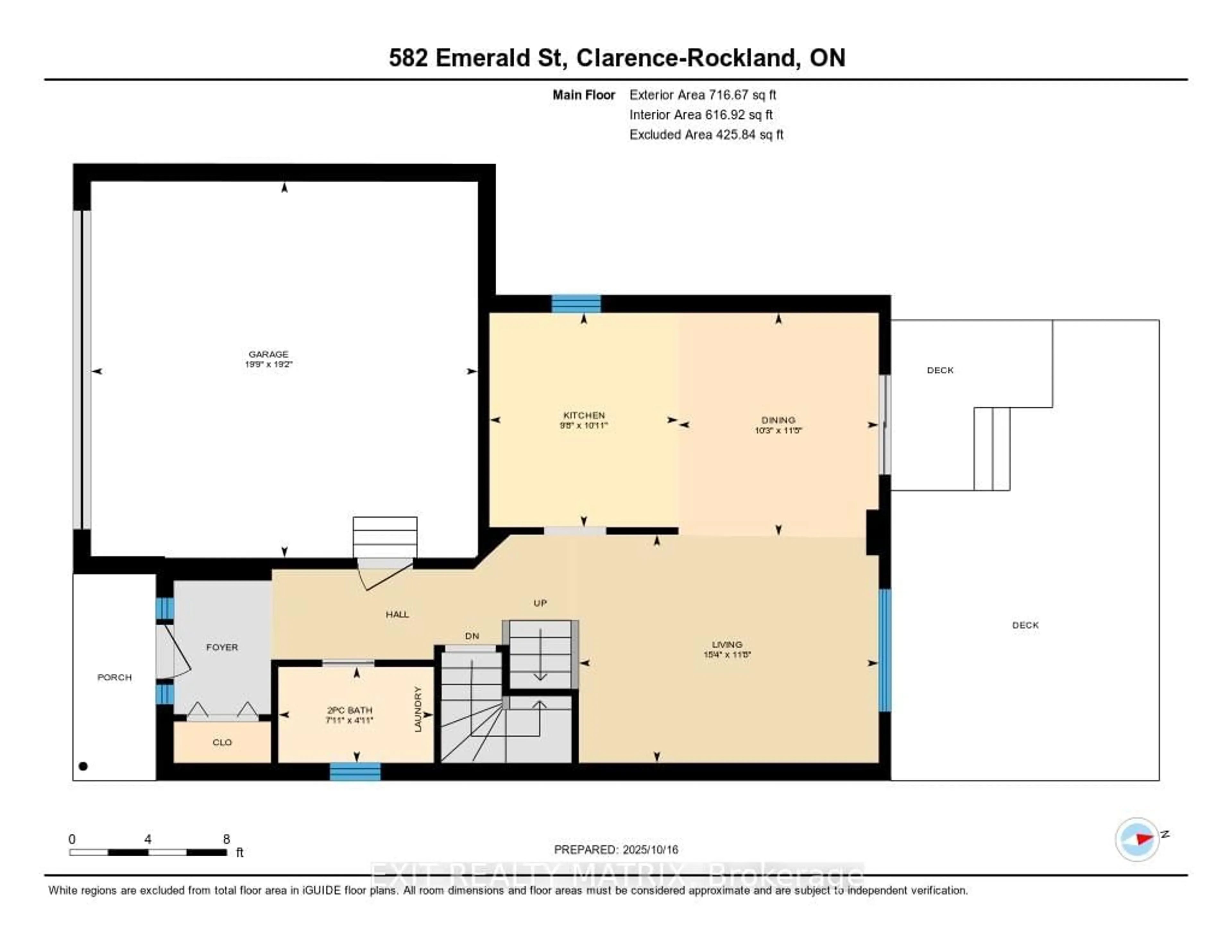 Floor plan for 582 Emerald St, Clarence-Rockland Ontario K4K 0B4