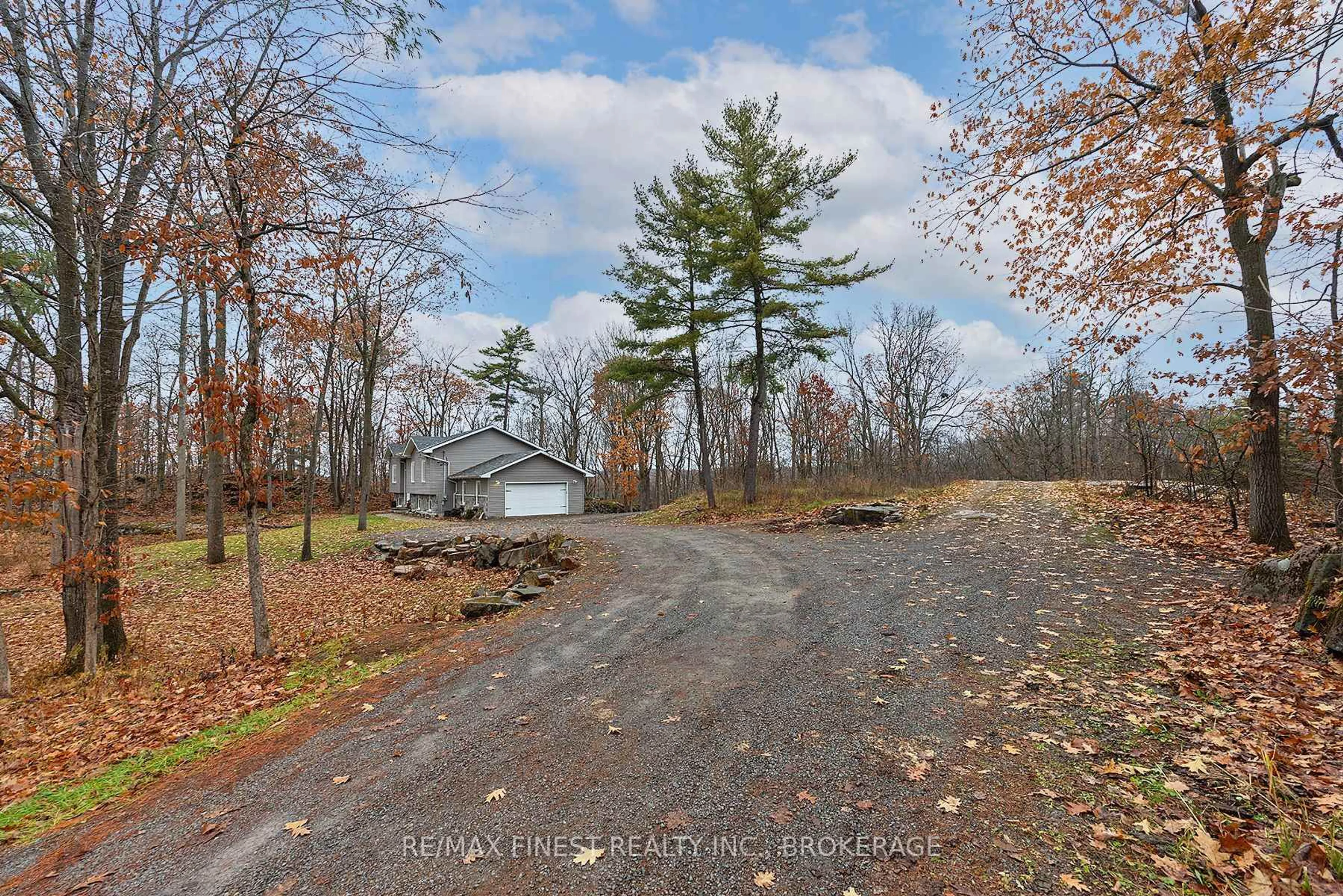 A pic from outside/outdoor area/front of a property/back of a property/a pic from drone, forest/trees view for 802 Burnt Hills Rd, Seeley's Bay Ontario K0H 2N0
