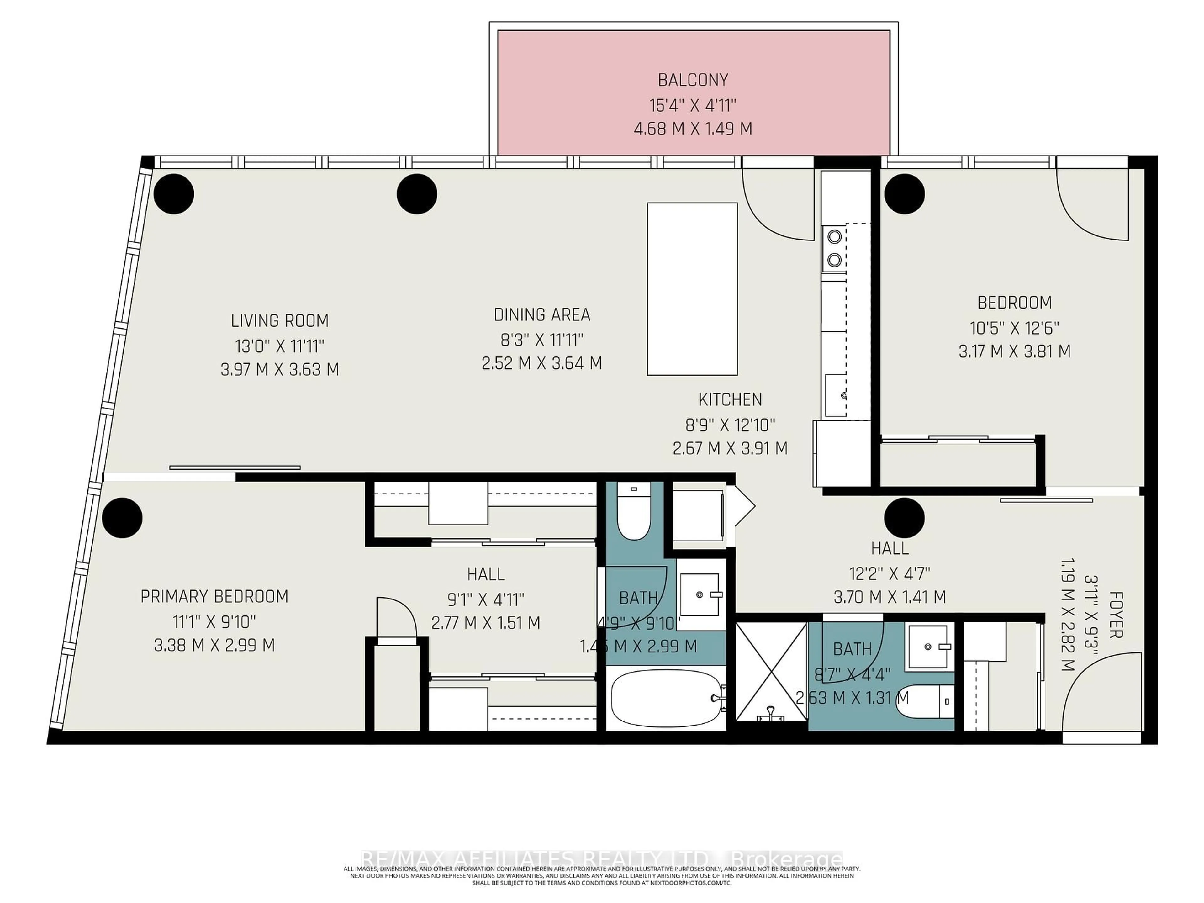 Floor plan for 354 Gladstone Ave #710, Ottawa Ontario K2P 0R4