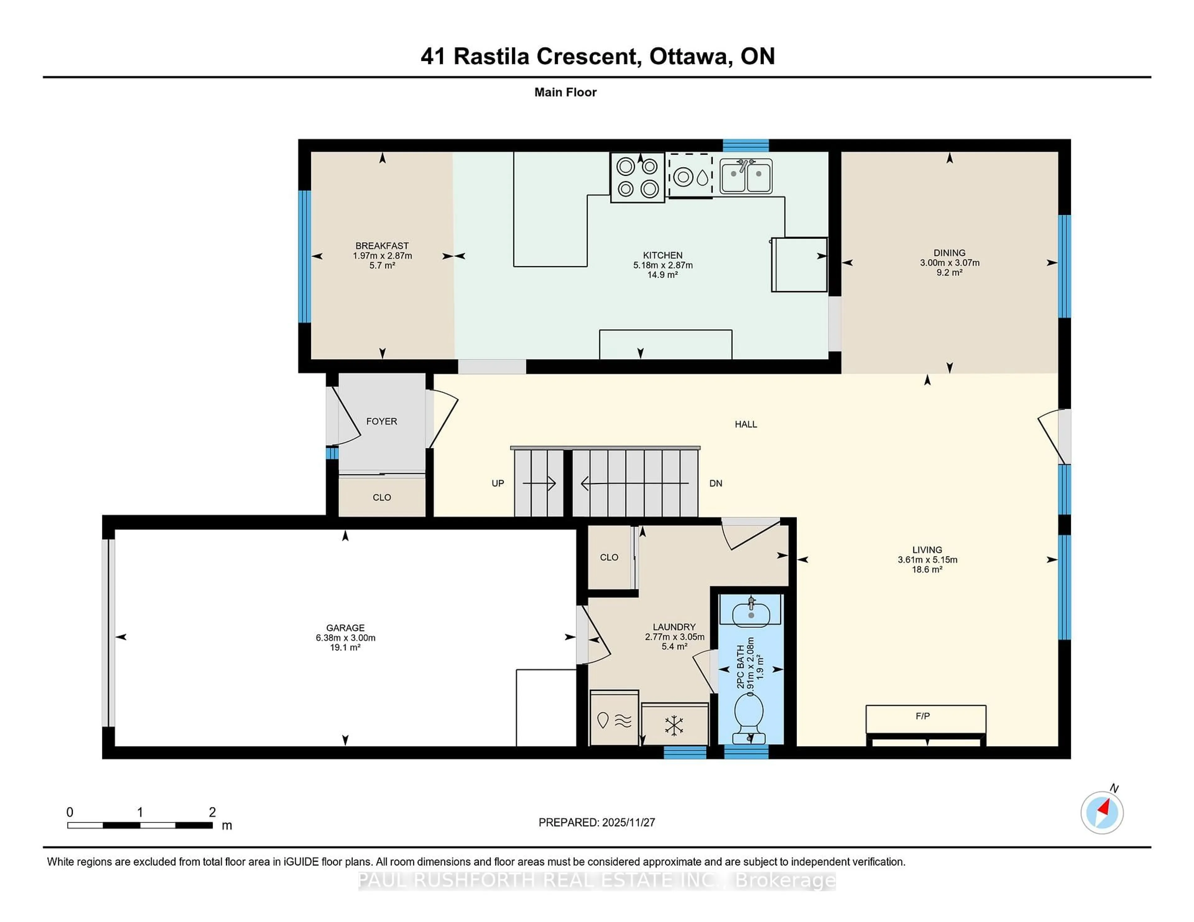 Floor plan for 41 Rastila Cres, Ottawa Ontario K1T 2C5