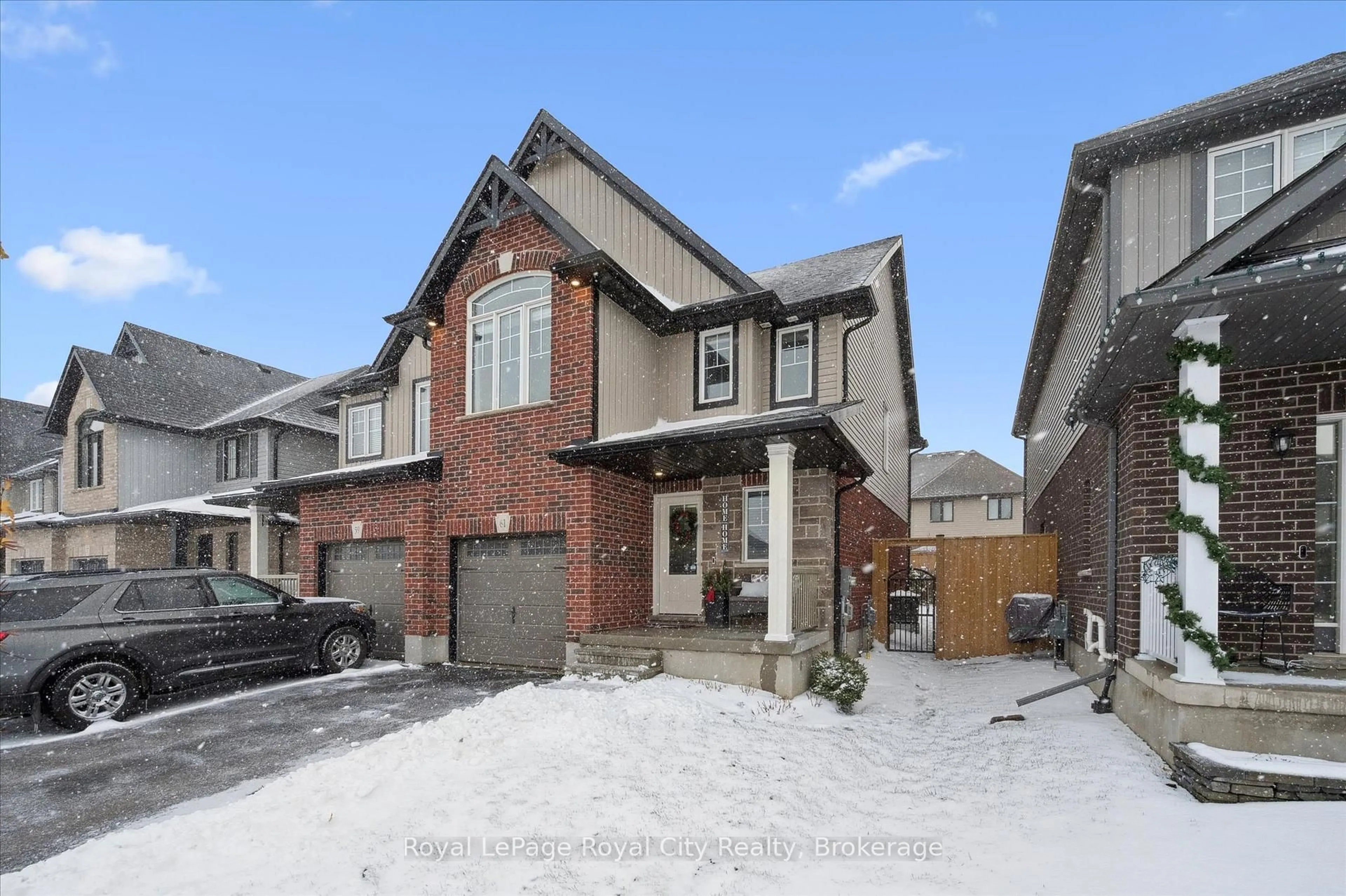 Home with brick exterior material, street for 61 Miranda Path, Woolwich Ontario N3B 0A1