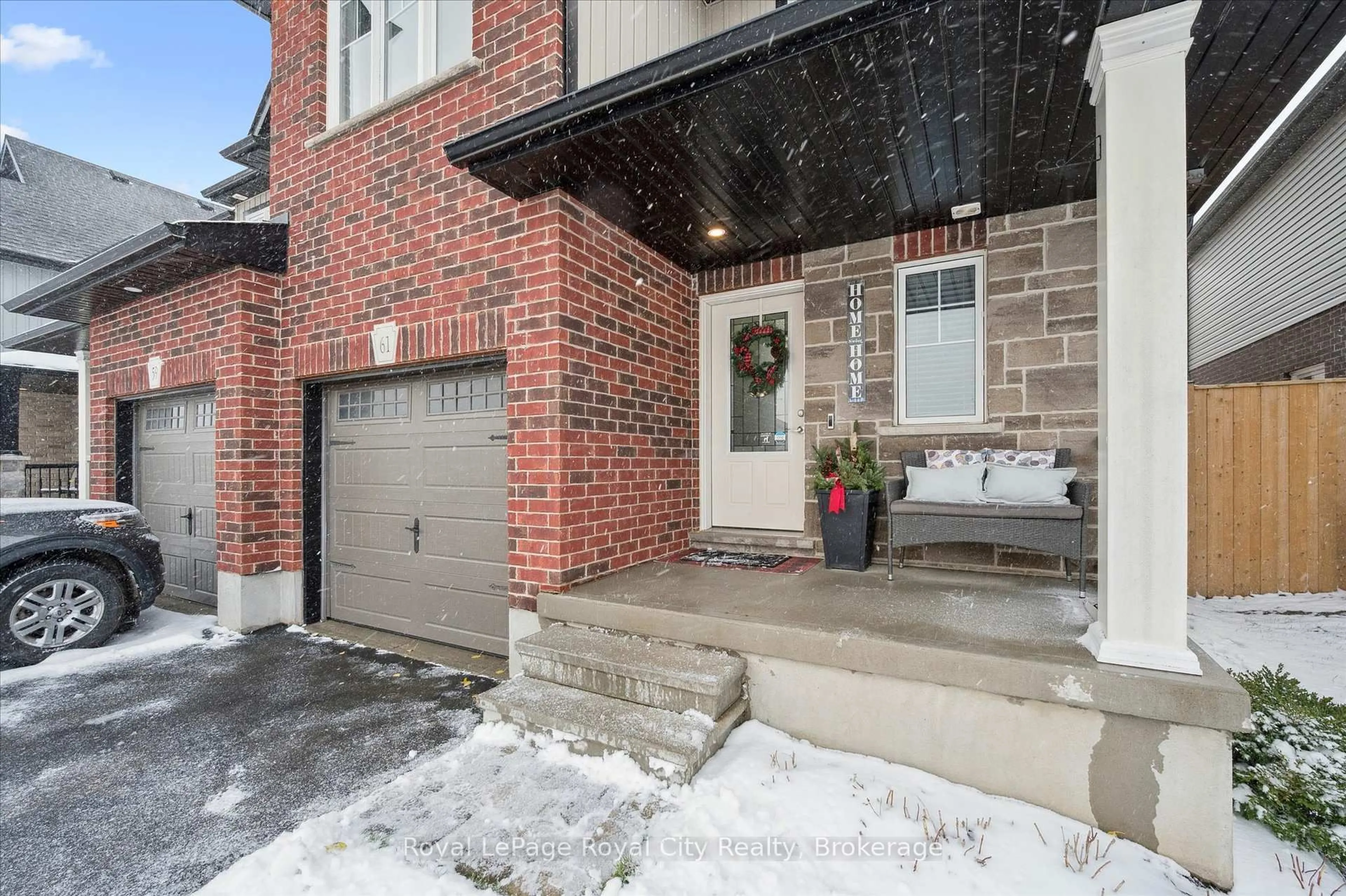 Home with brick exterior material, street for 61 Miranda Path, Woolwich Ontario N3B 0A1