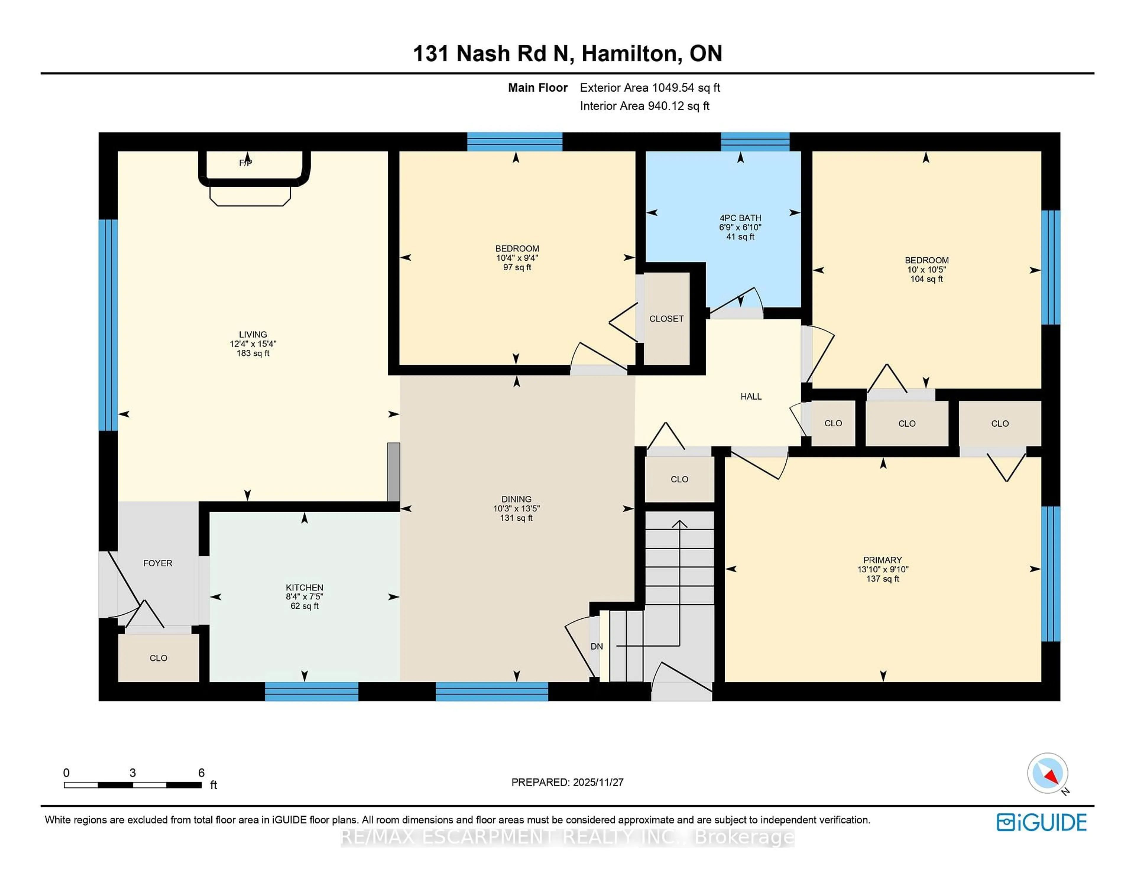 Floor plan for 131 NASH Rd, Hamilton Ontario L8H 2P7