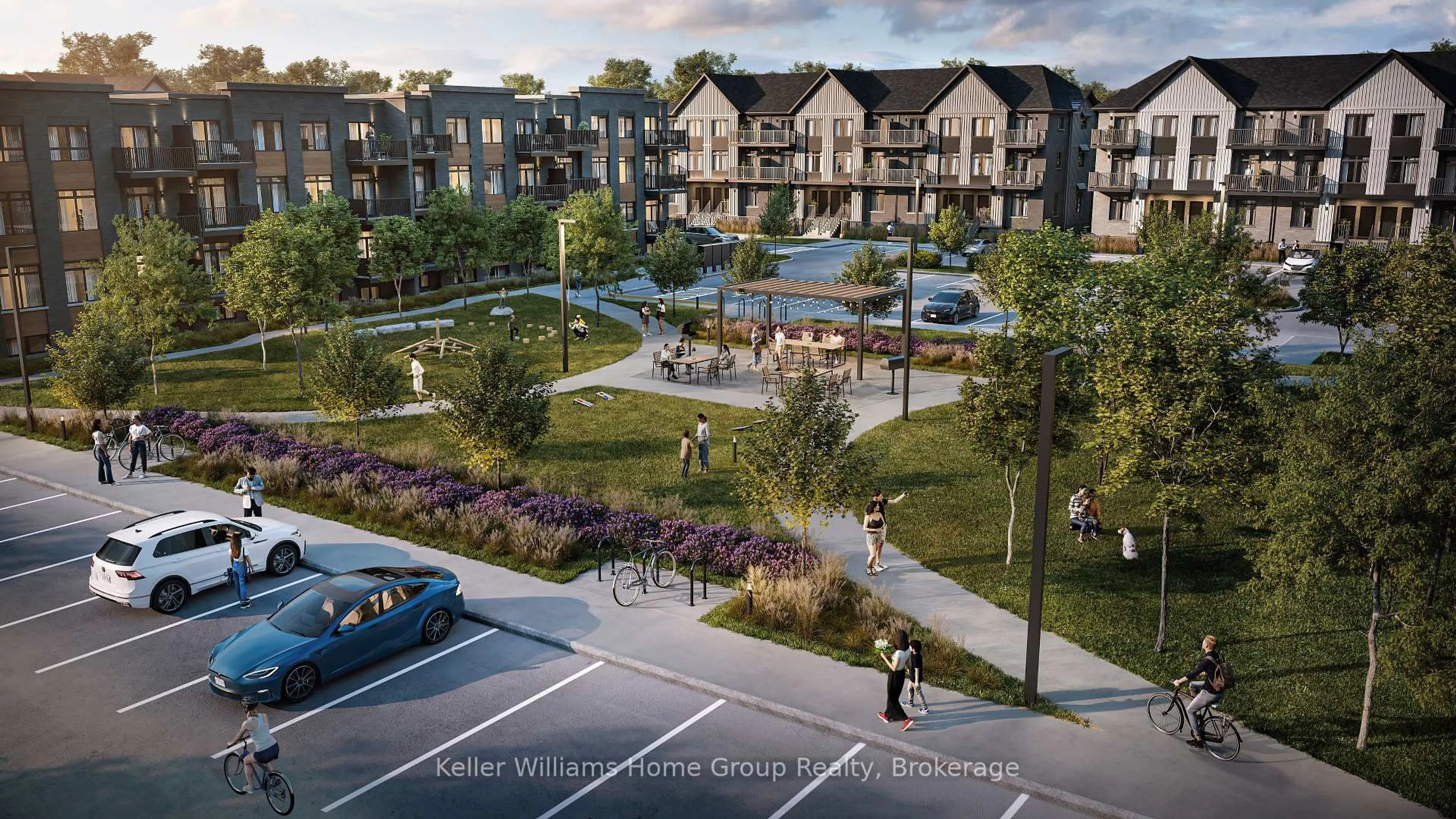 A pic from outside/outdoor area/front of a property/back of a property/a pic from drone, mountain view for 824 Woolwich St #98, Guelph Ontario N1H 6J2