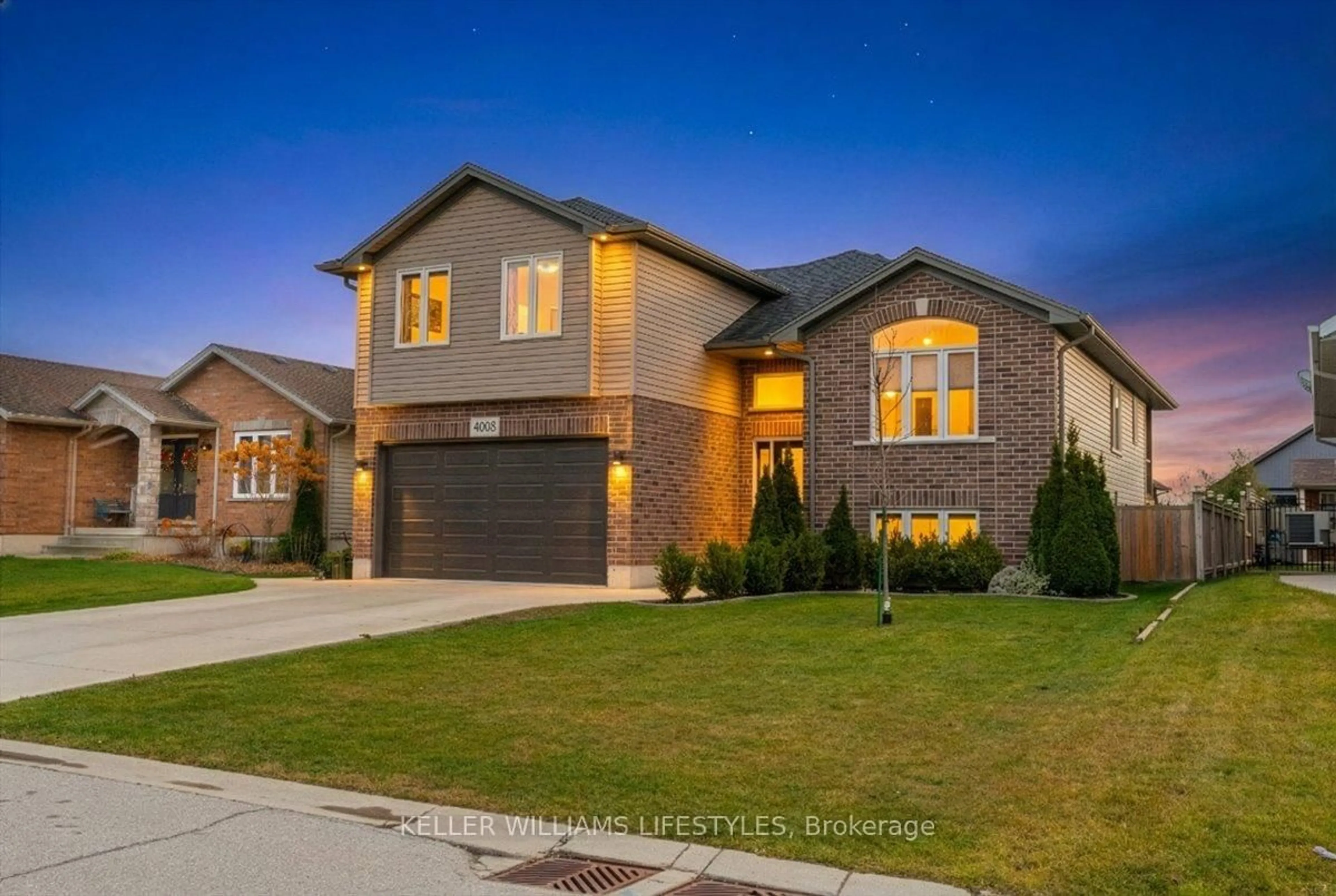 Home with brick exterior material, street for 4008 Edward St, Petrolia Ontario N0N 1R0