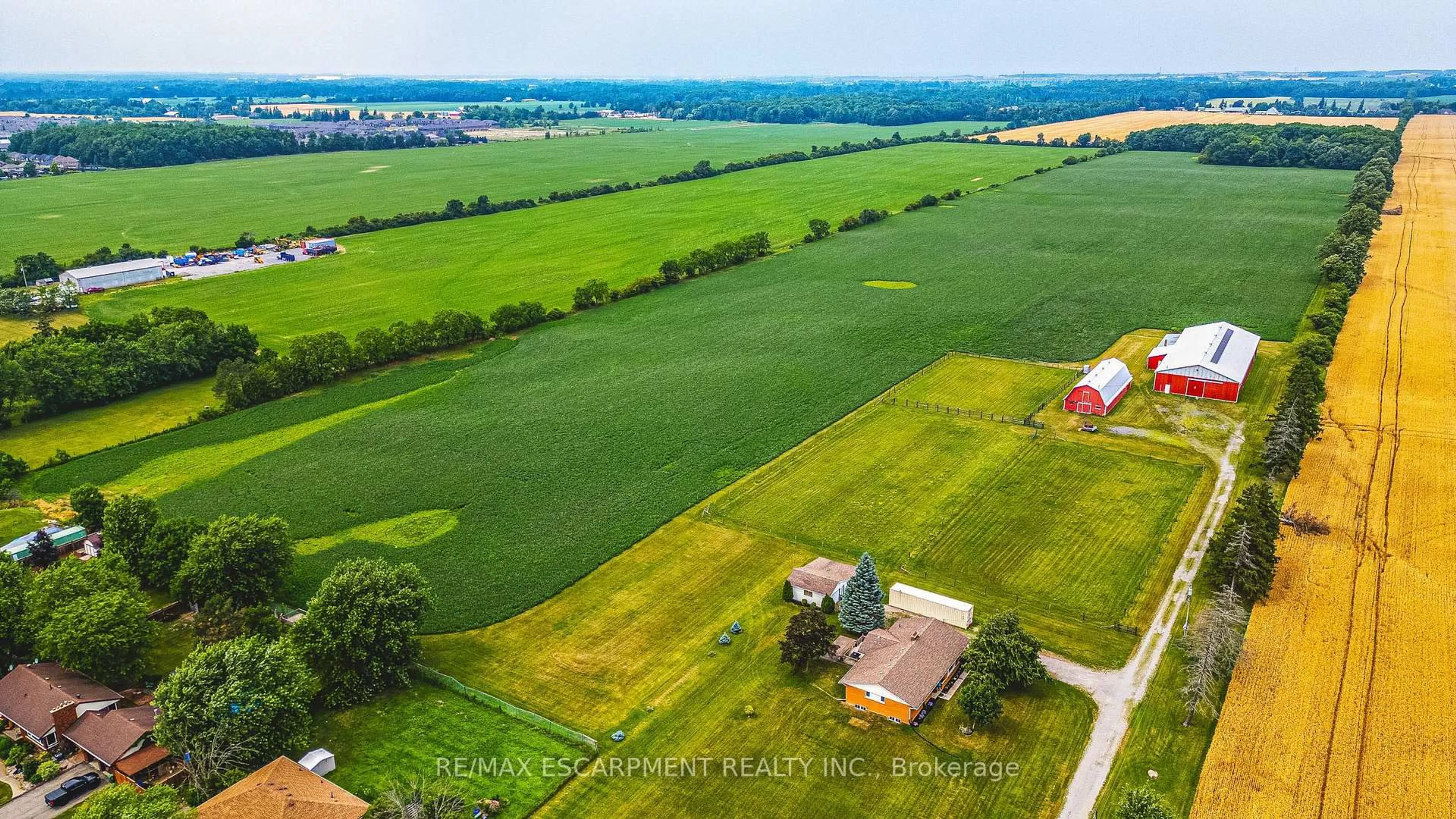 A pic from outside/outdoor area/front of a property/back of a property/a pic from drone, water/lake/river/ocean view for 2276 Binbrook Rd, Hamilton Ontario L0R 1C0