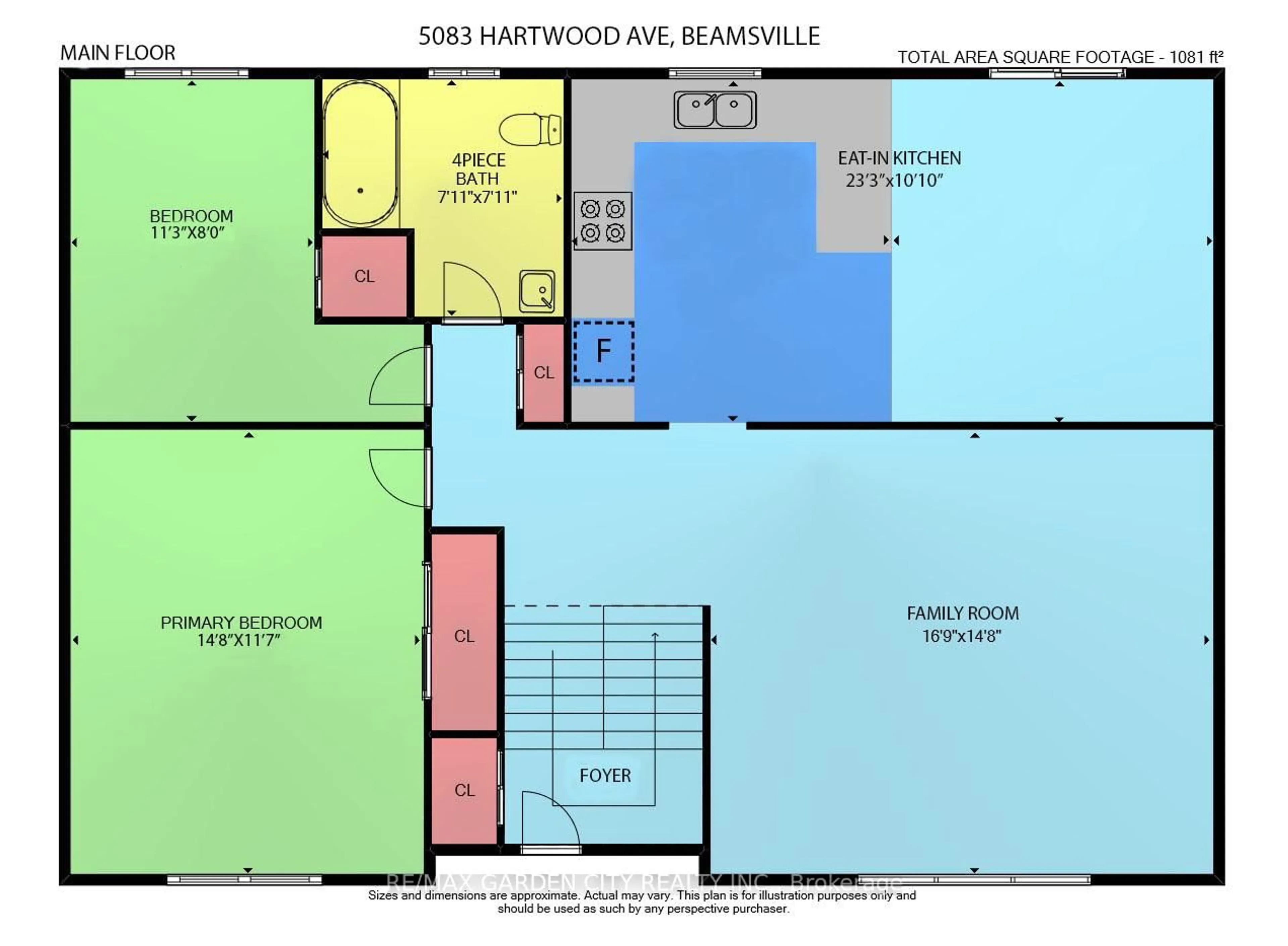 Floor plan for 5083 Hartwood Ave, Lincoln Ontario L3J 0A2