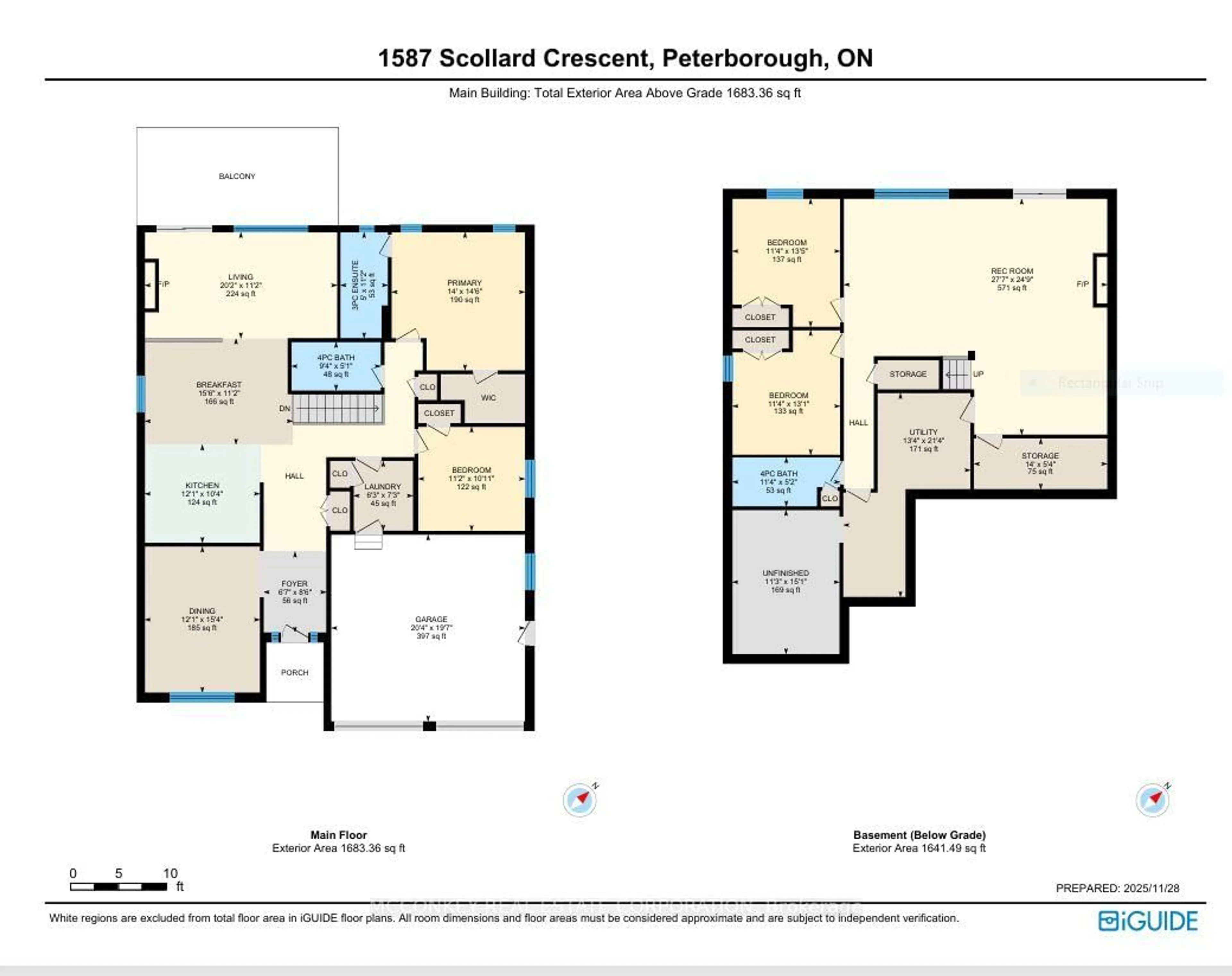 Floor plan for 1587 Scollard Cres, Peterborough Ontario K9H 0A8