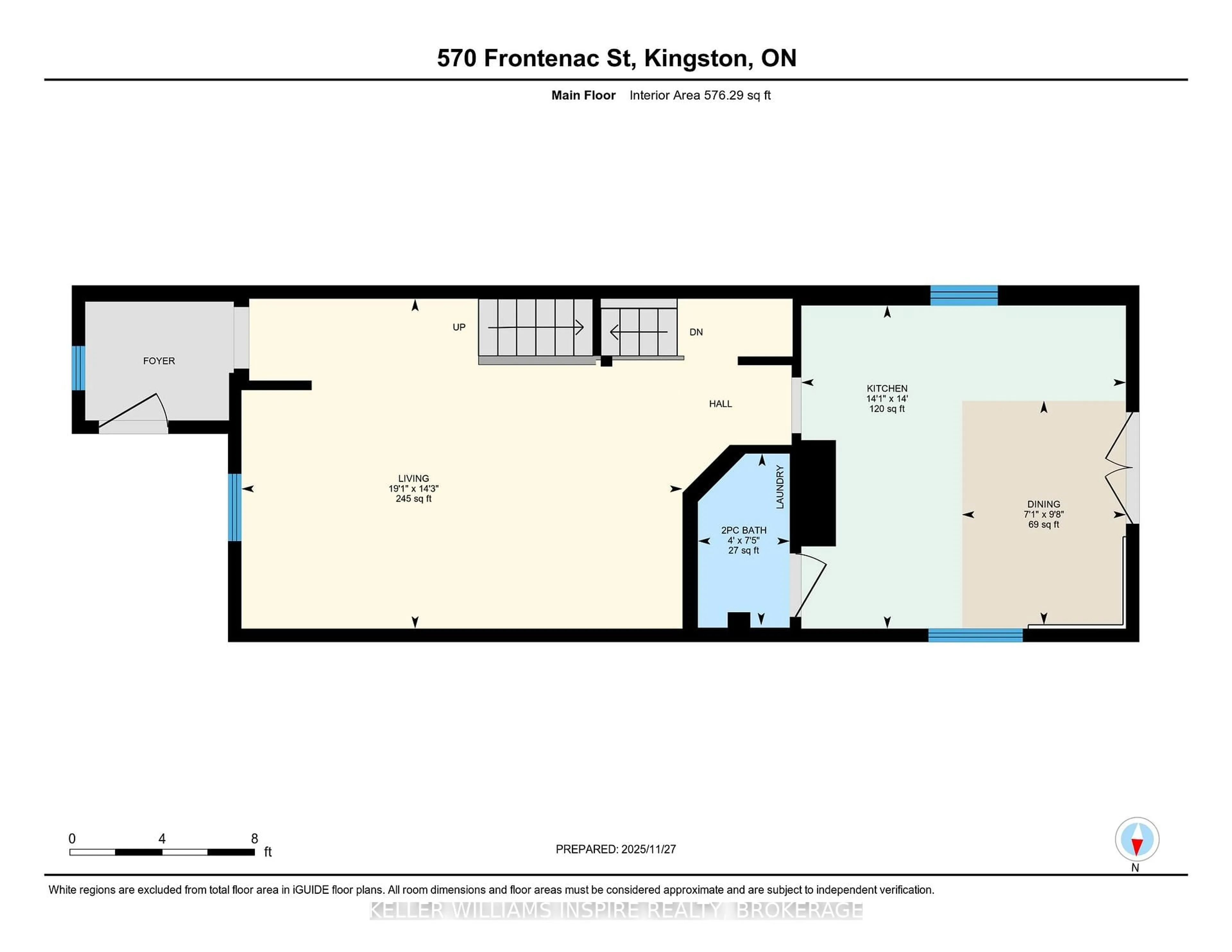 Floor plan for 570 Frontenac St, Kingston Ontario K7K 4M2
