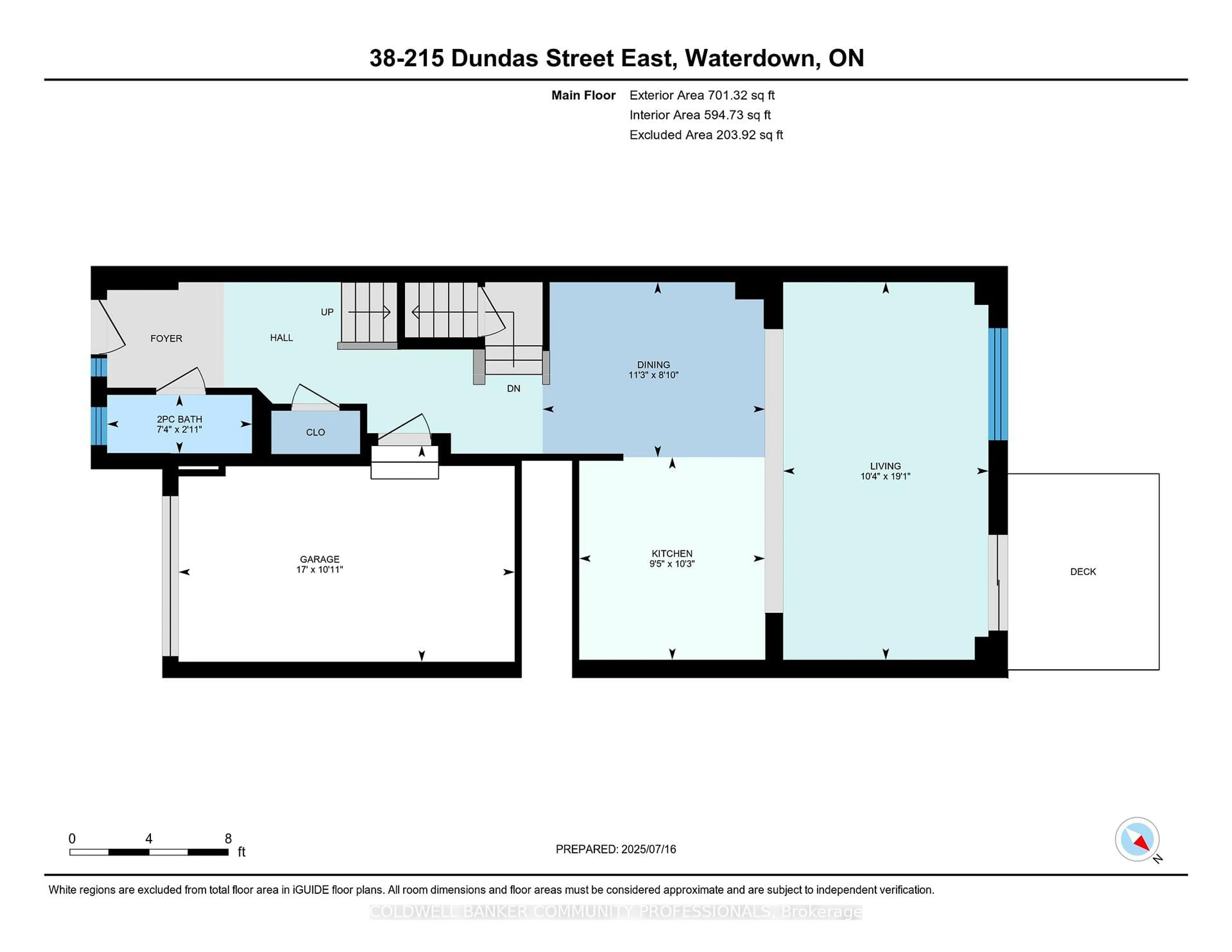 Floor plan for 215 Dundas St #38, Hamilton Ontario L8B 0X1