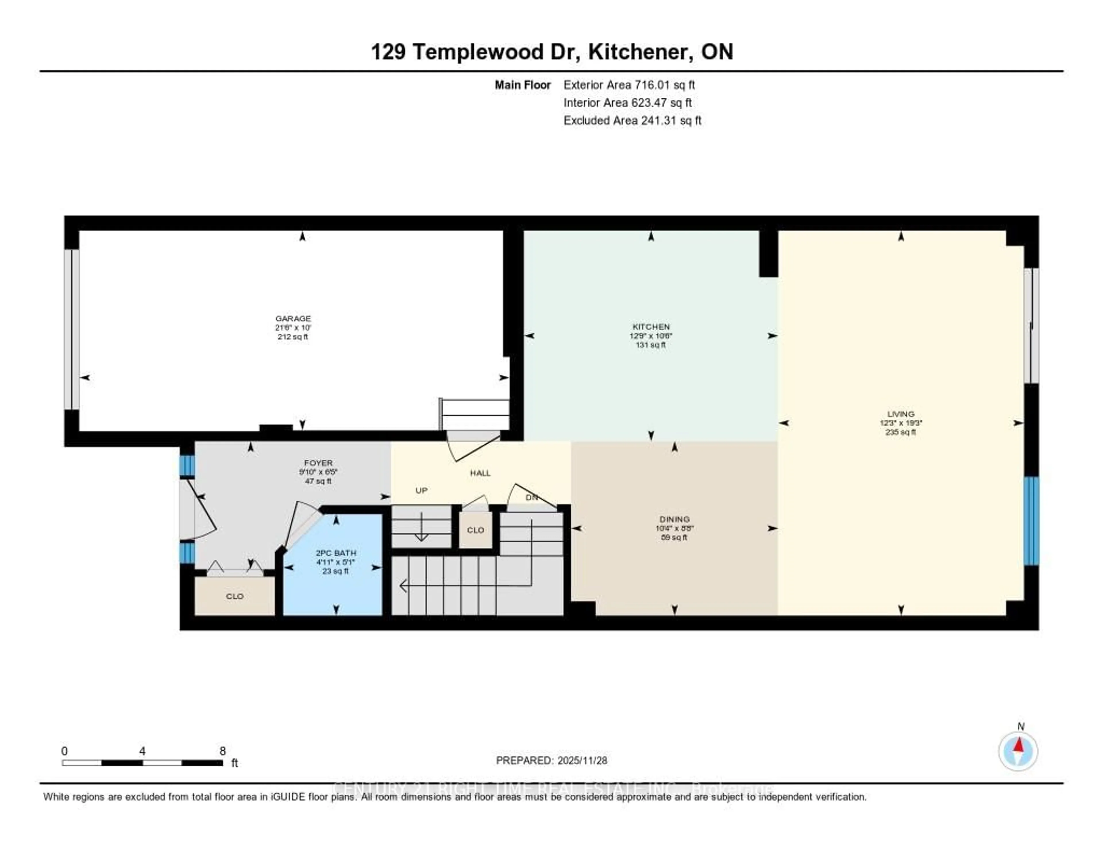 Floor plan for 129 Templewood Dr, Waterloo Ontario N2R 1Y4