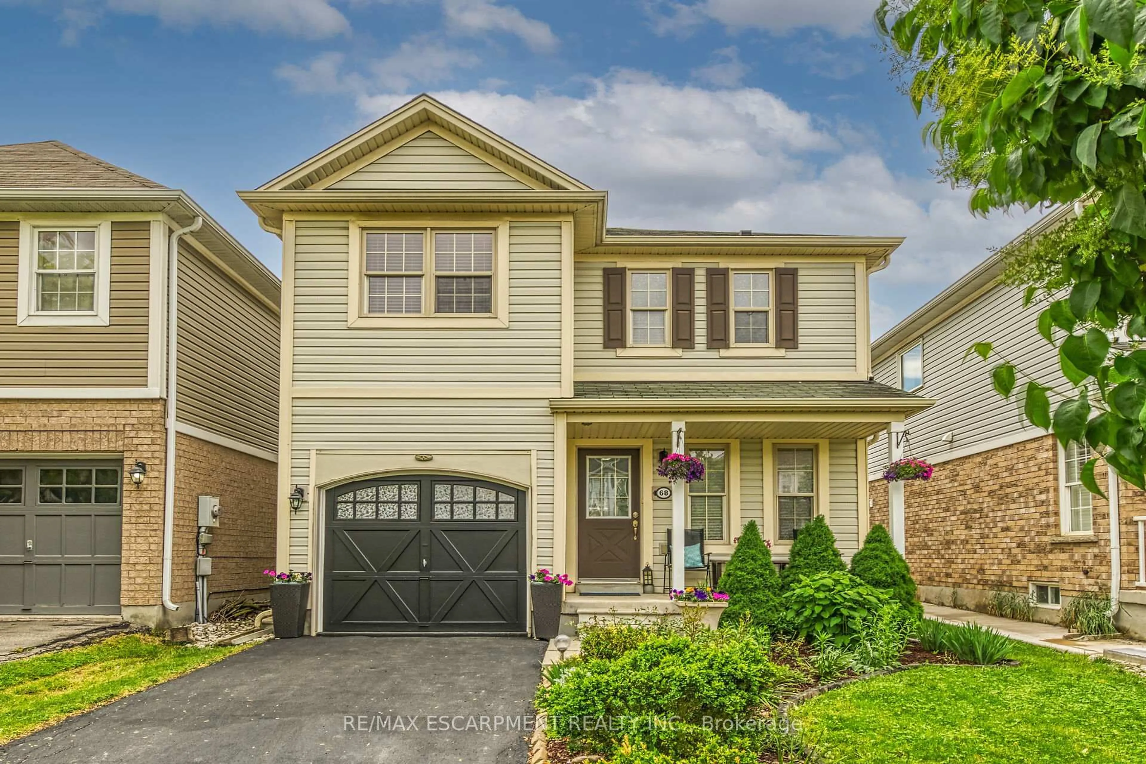 Home with vinyl exterior material, street for 68 Powell Dr, Hamilton Ontario L0R 1C0