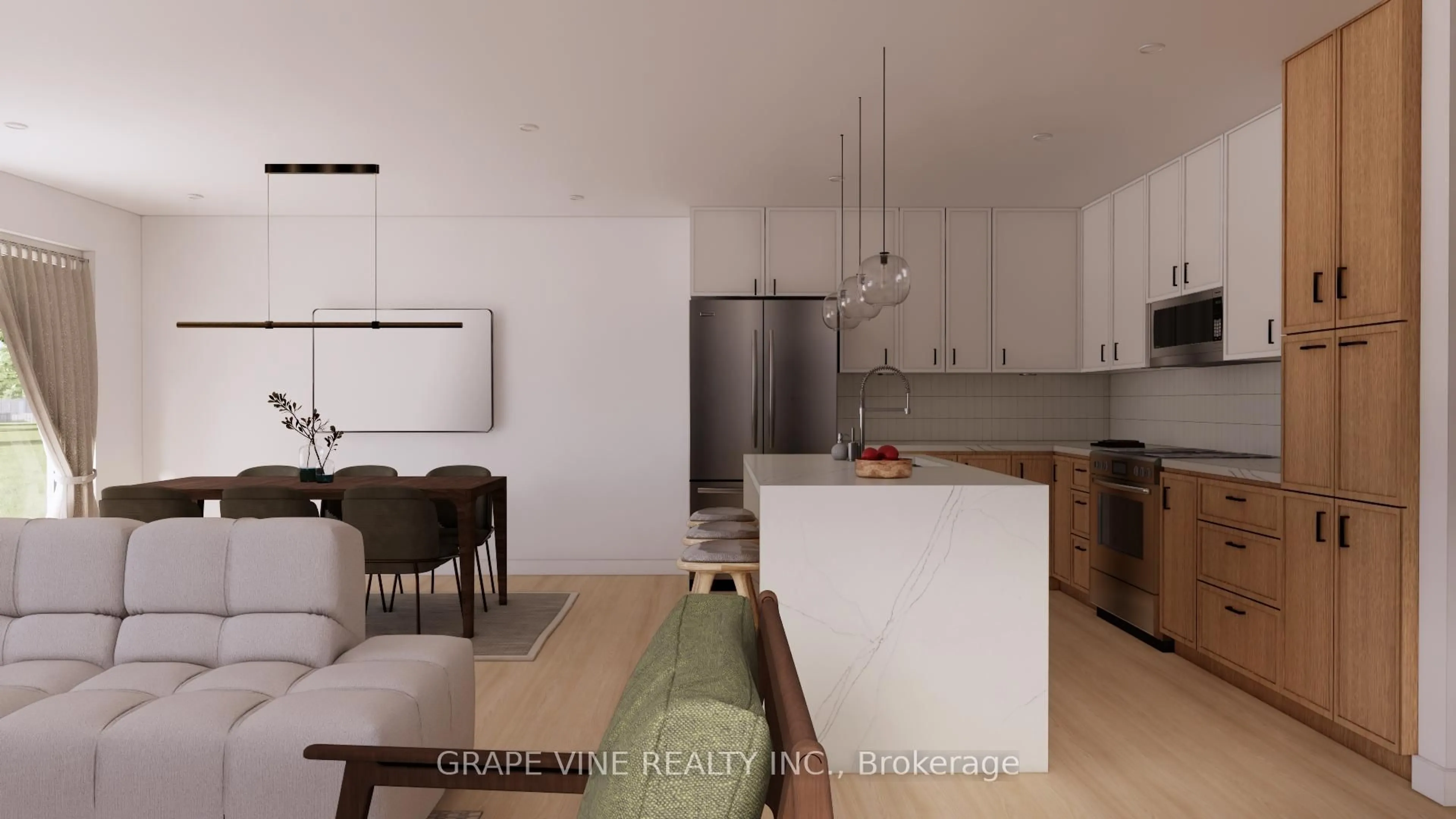 Open concept kitchen, wood/laminate floor for 10 Ambrosia Way, Brighton Ontario K0K 1H0