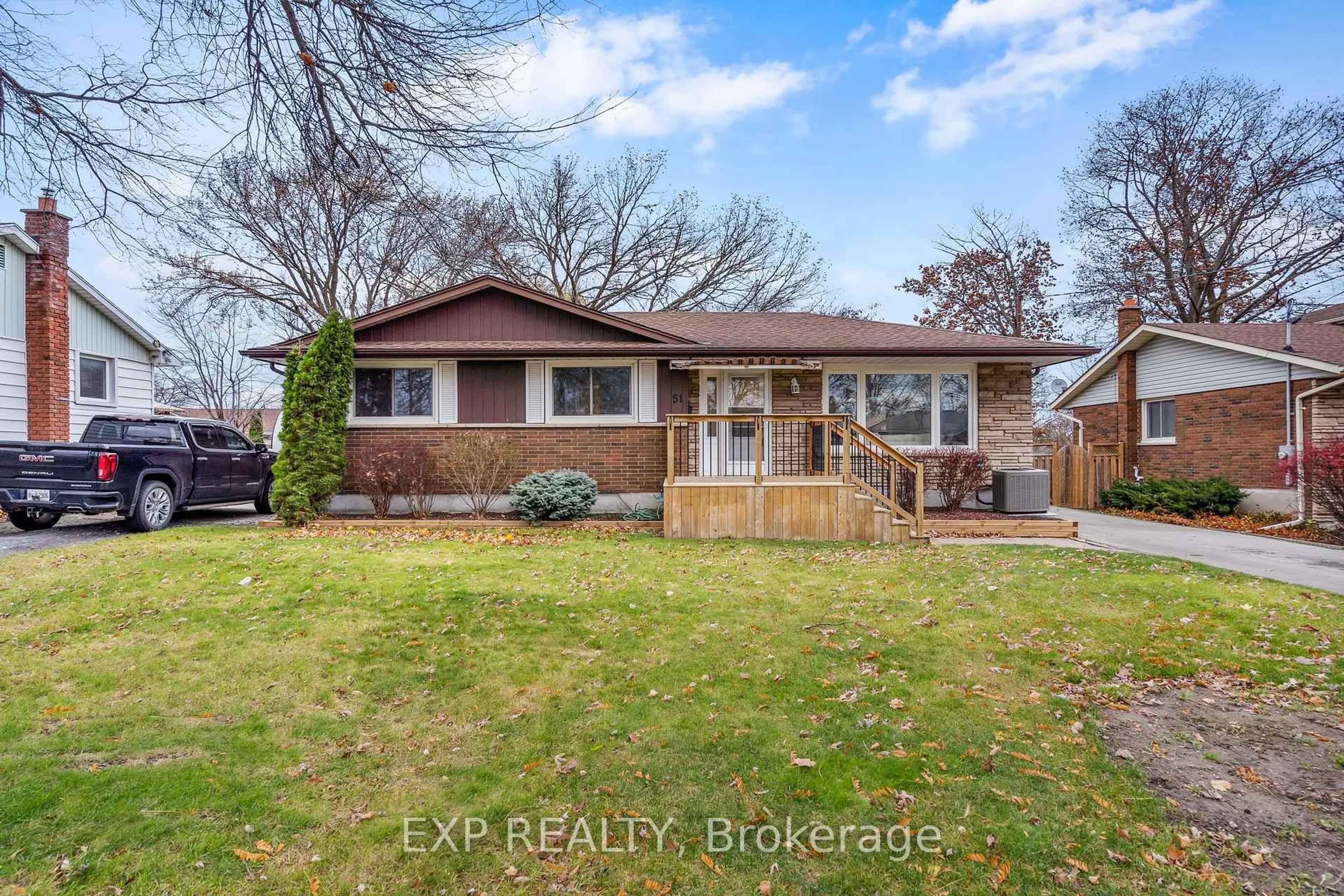 Home with brick exterior material, street for 51 Burness Dr, St. Catharines Ontario L2P 1J4