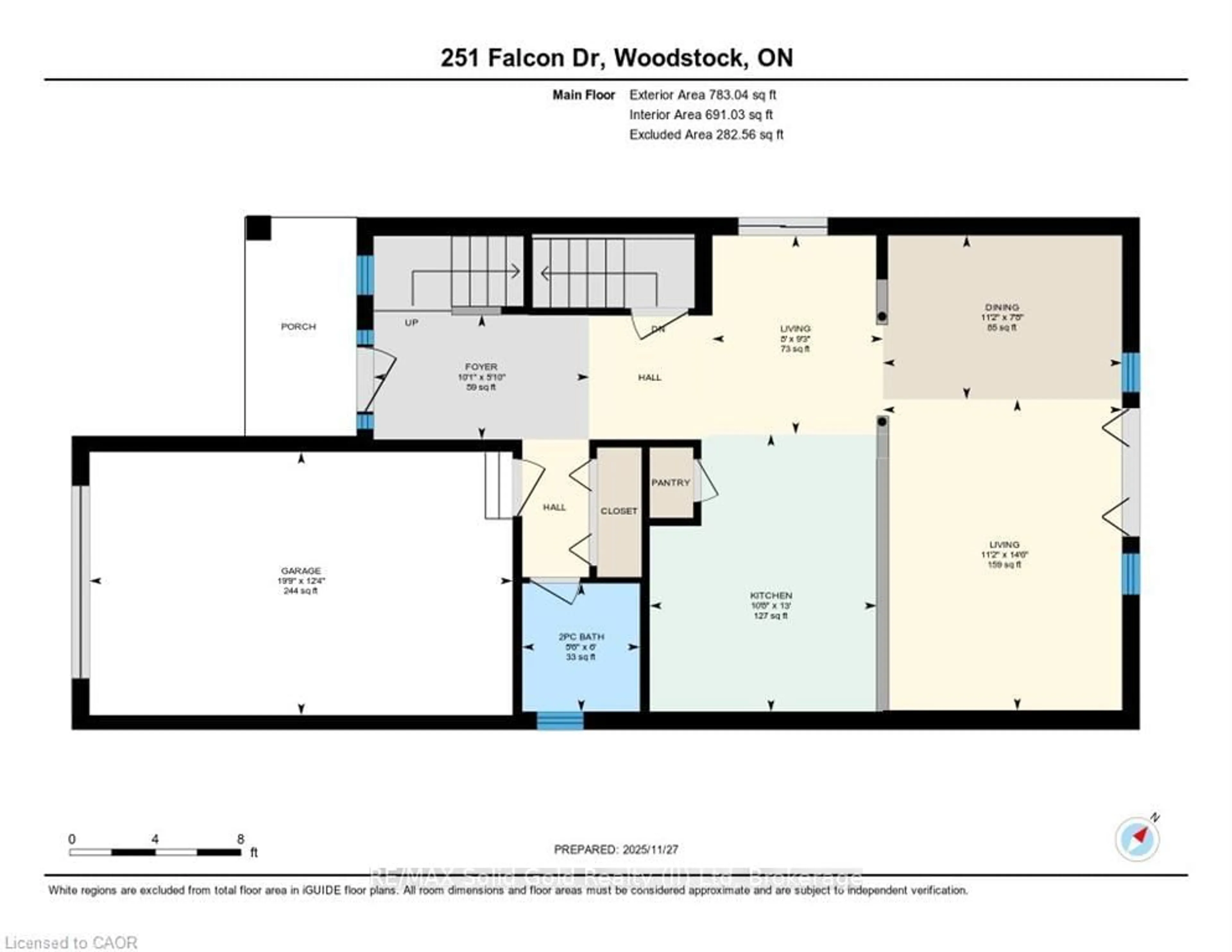 Floor plan for 251 Falcon Dr, Woodstock Ontario N4T 0A1