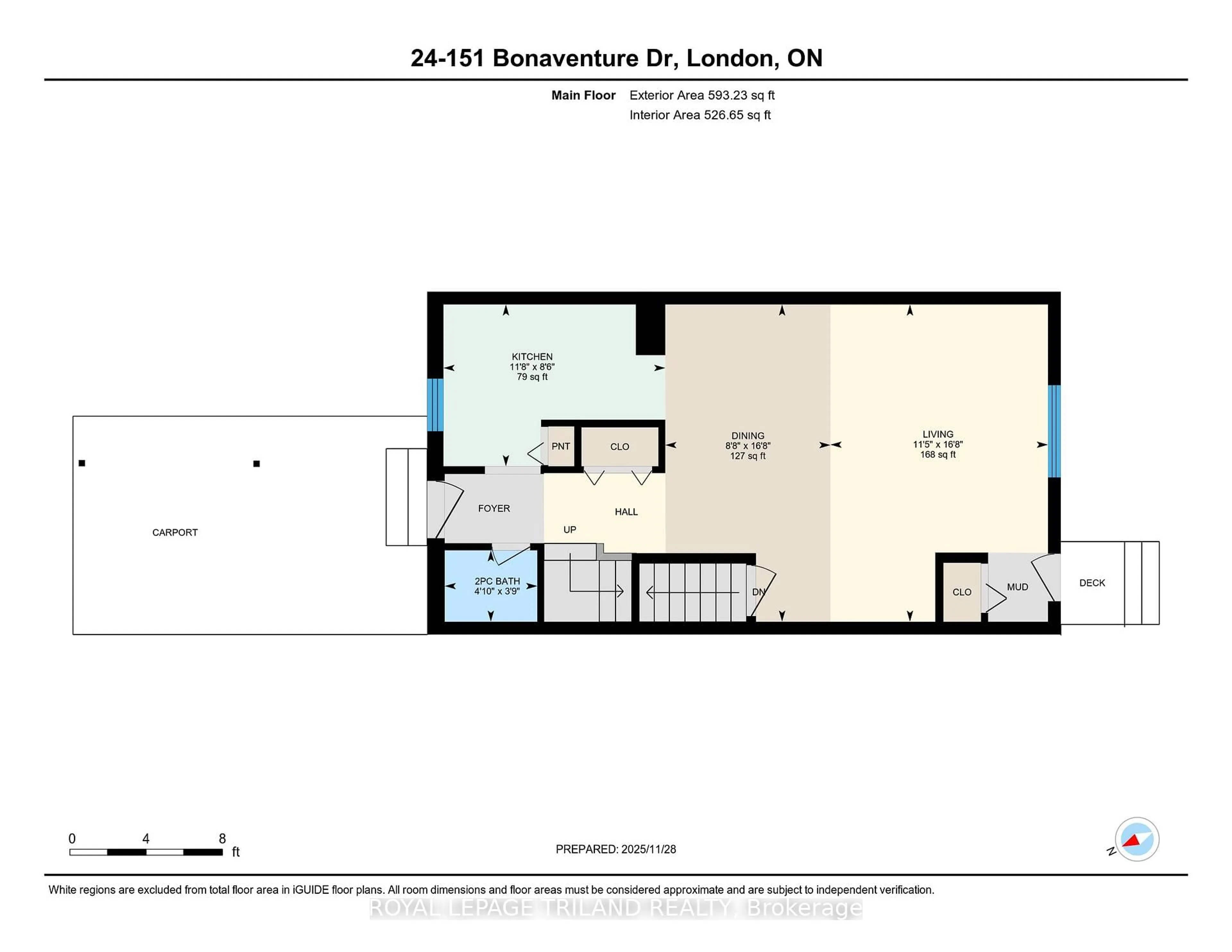 Floor plan for 151 Bonaventure Dr #24, London East Ontario N5V 4M1