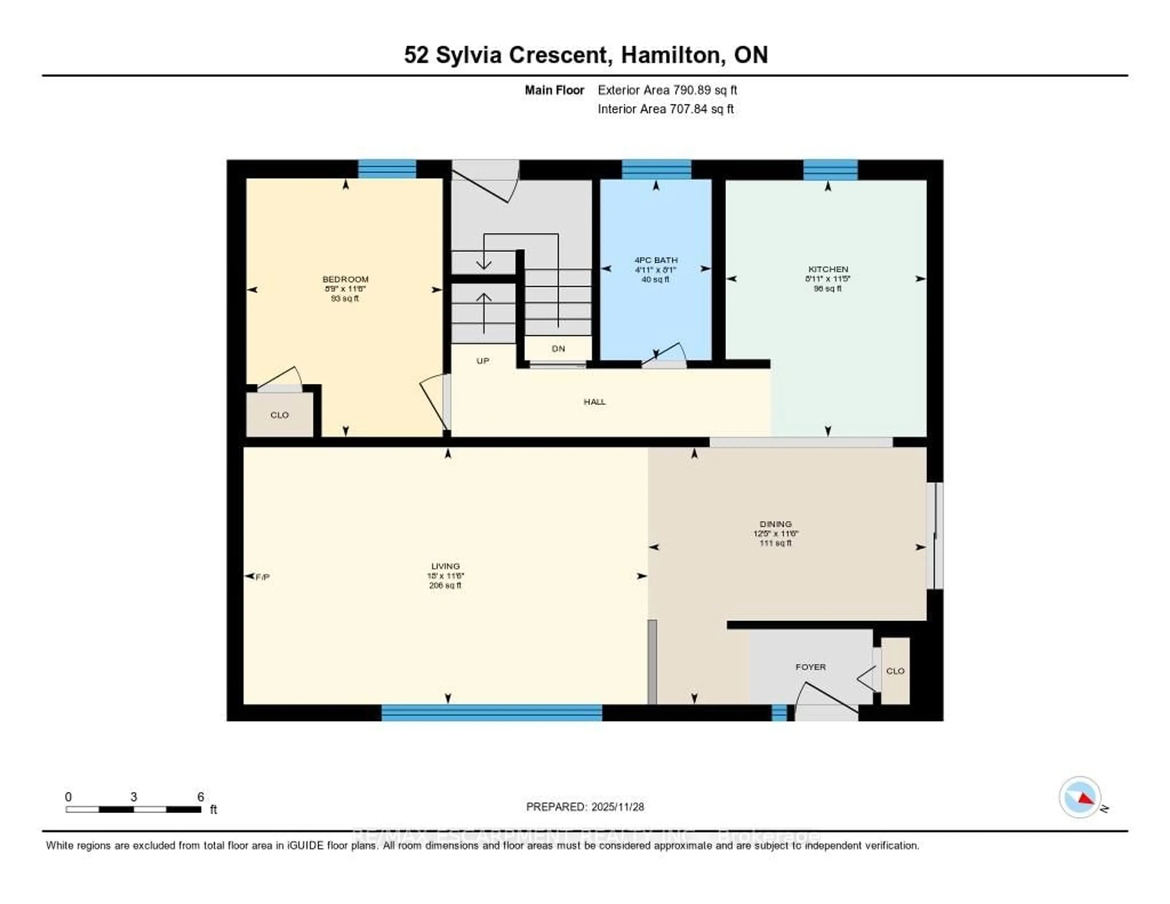 Floor plan for 52 Sylvia Cres, Hamilton Ontario L8K 2A9