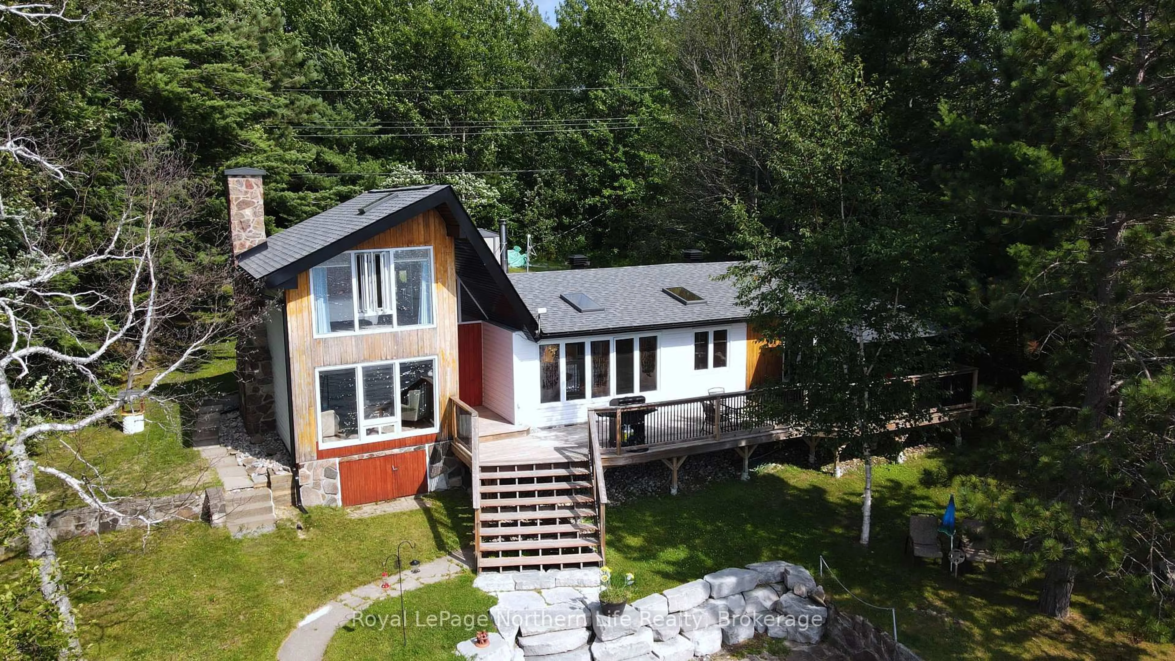 A pic from outside/outdoor area/front of a property/back of a property/a pic from drone, unknown for 1041 Lac Clair Rd, West Nipissing Ontario P0H 1M0