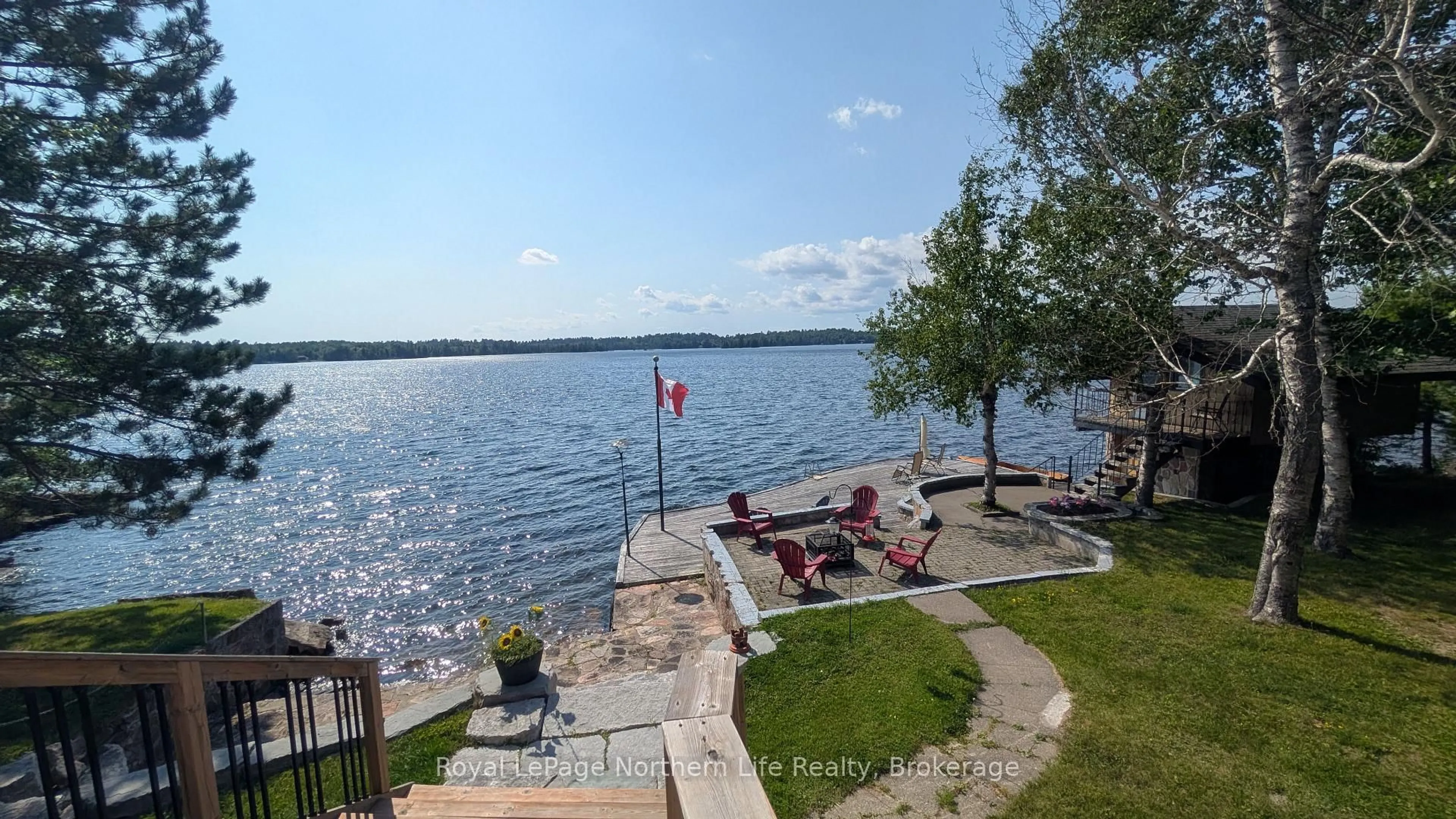 Patio, water/lake/river/ocean view for 1041 Lac Clair Rd, West Nipissing Ontario P0H 1M0