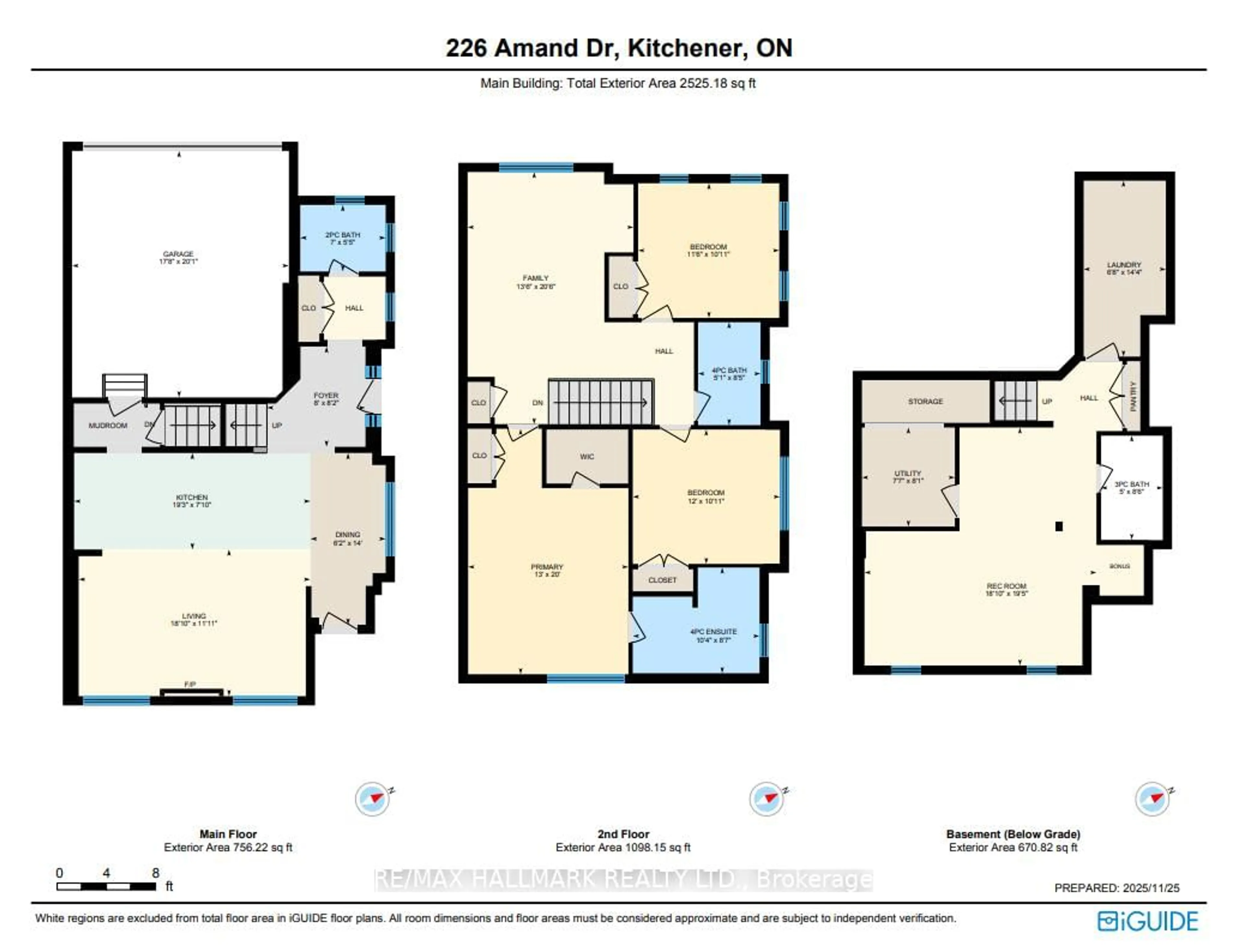 Floor plan for 226 Amand Dr, Kitchener Ontario N2R 0J9